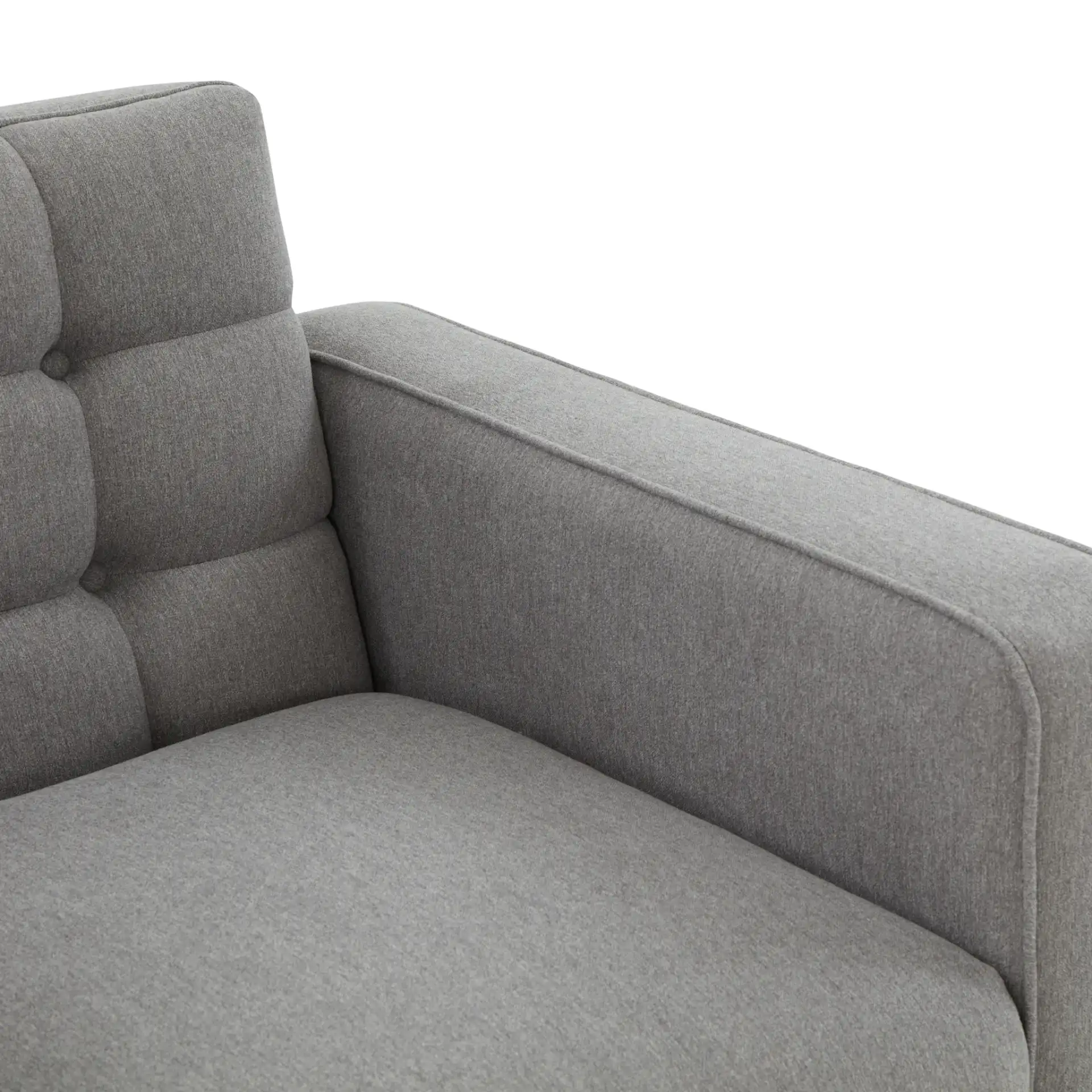 Bradson Tufted Back Accent Chair in Light Gray / Black in a styled room