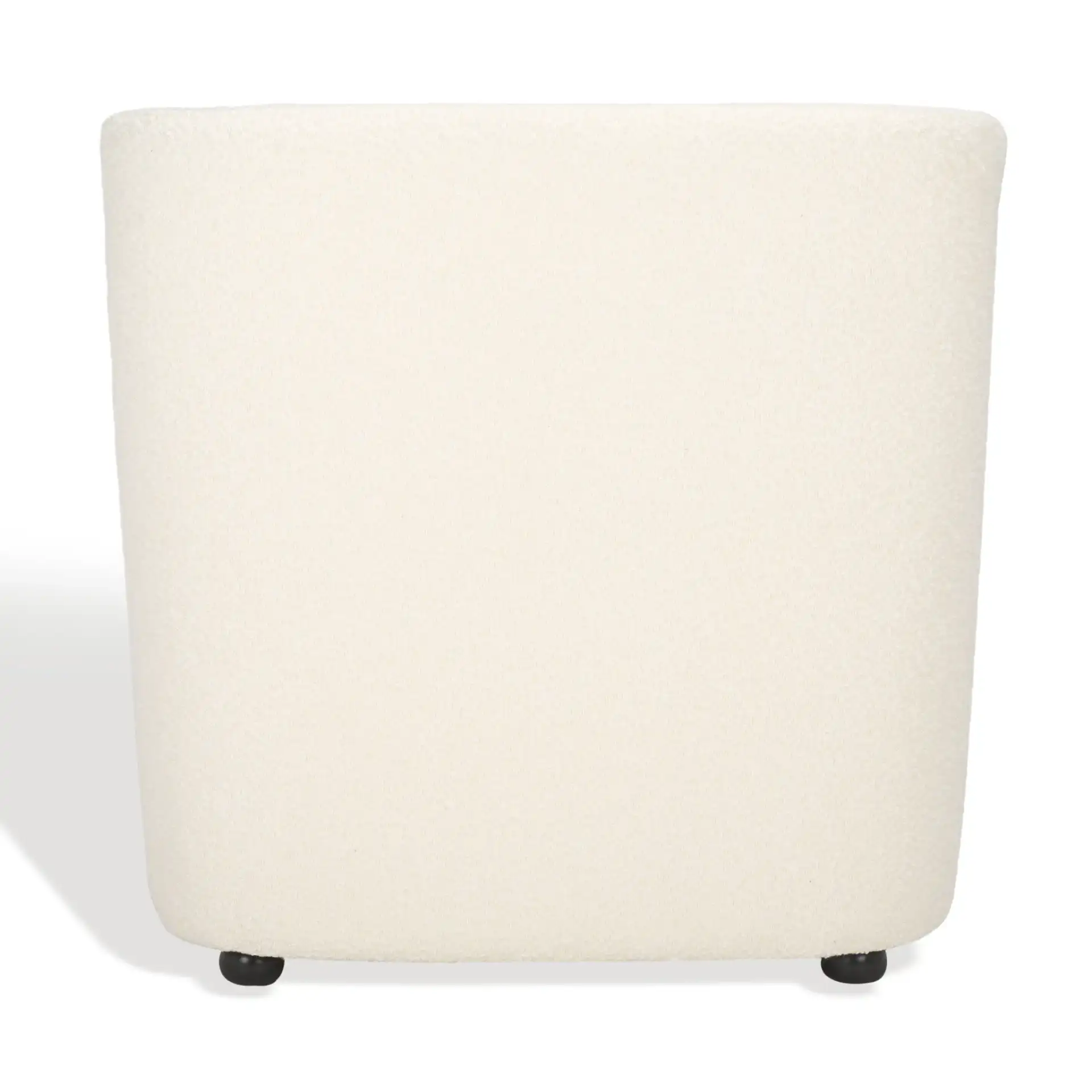 Nessa Boucle Accent Chair in Ivory / Black, detail view