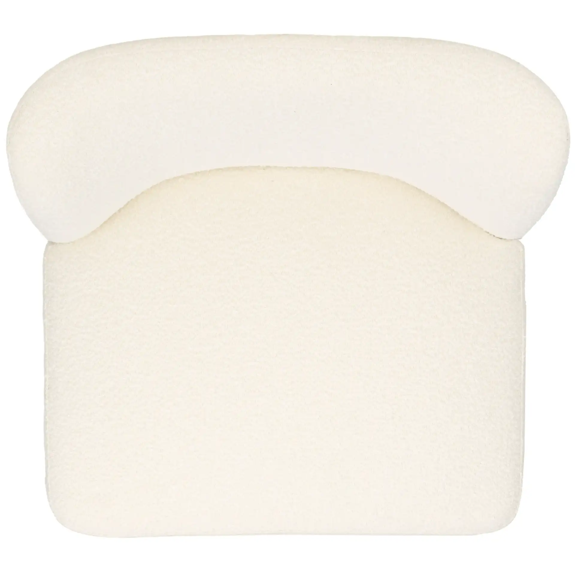 Nessa Boucle Accent Chair in Ivory / Black, detail view