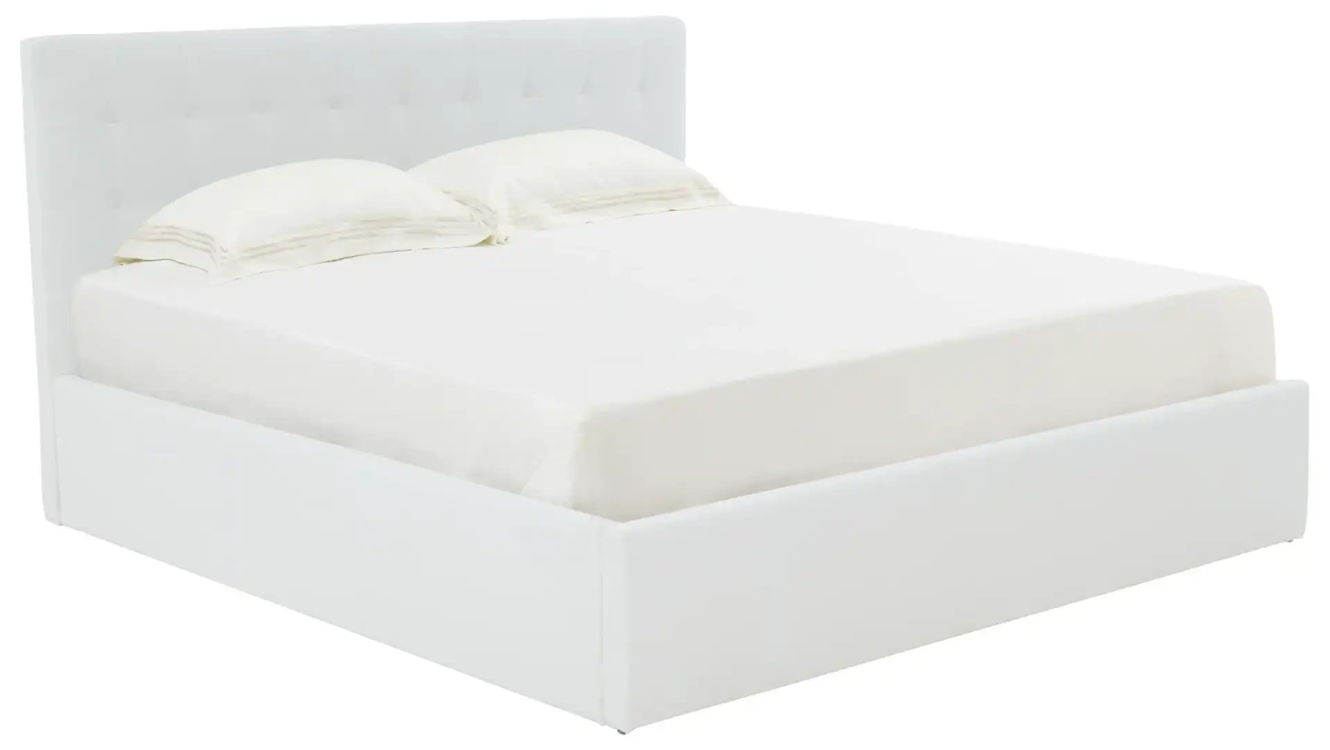 Rosita Low Profile Tufted Bed in Ivory