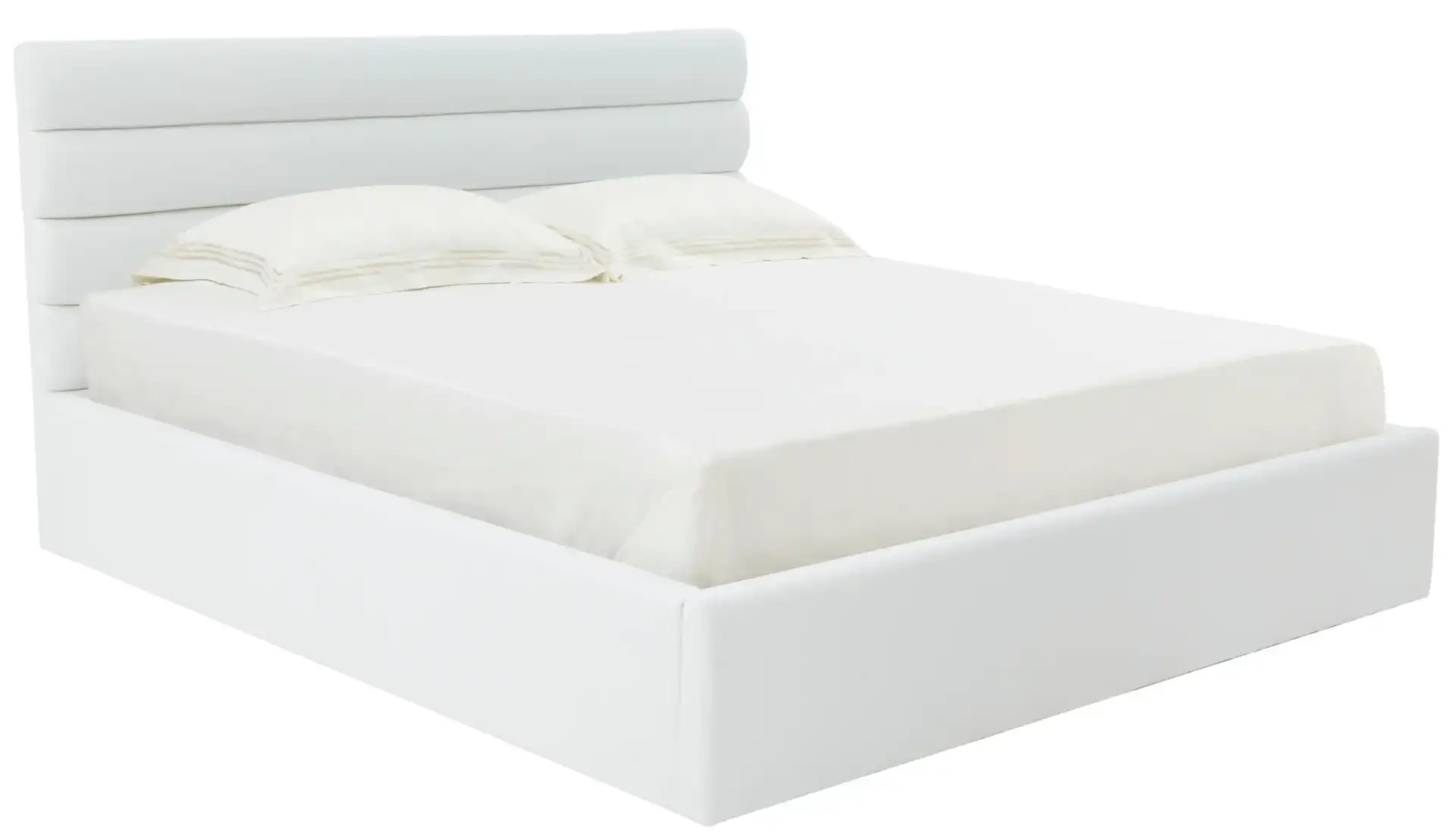 Jaybella Low-Profile Tufted Bed in Ivory
