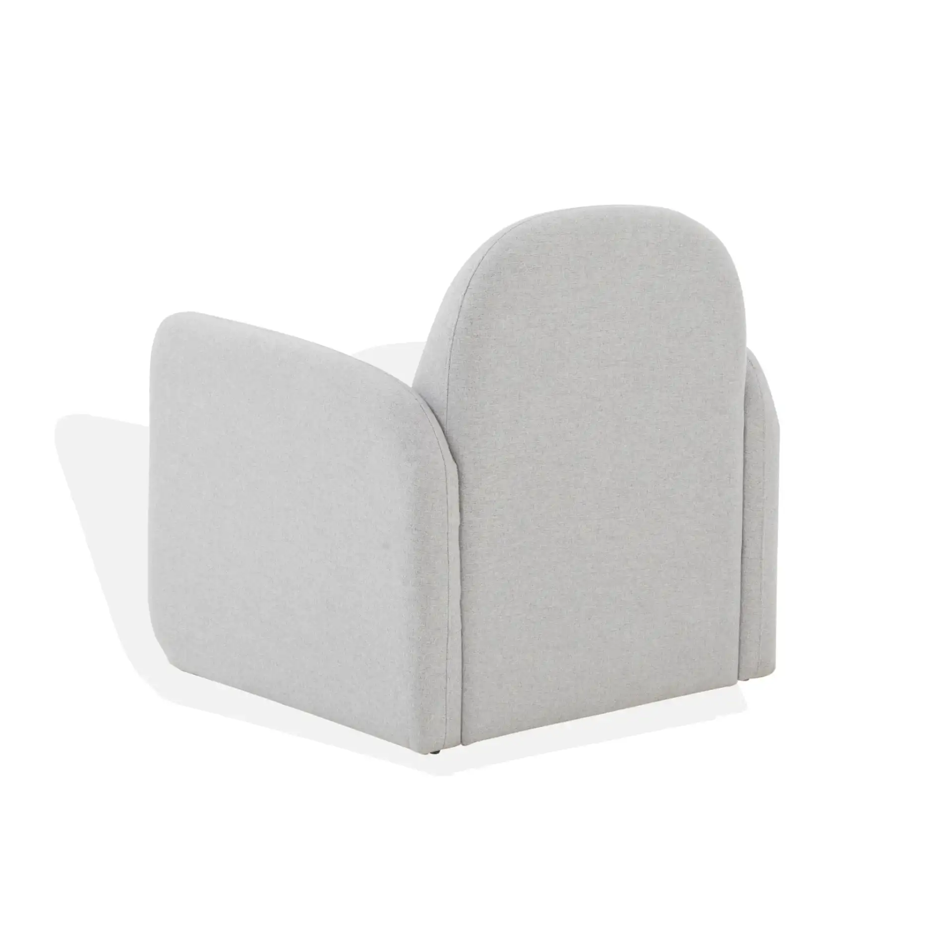 Patsy Chiclet Accent Chair in Light Gray, detail view