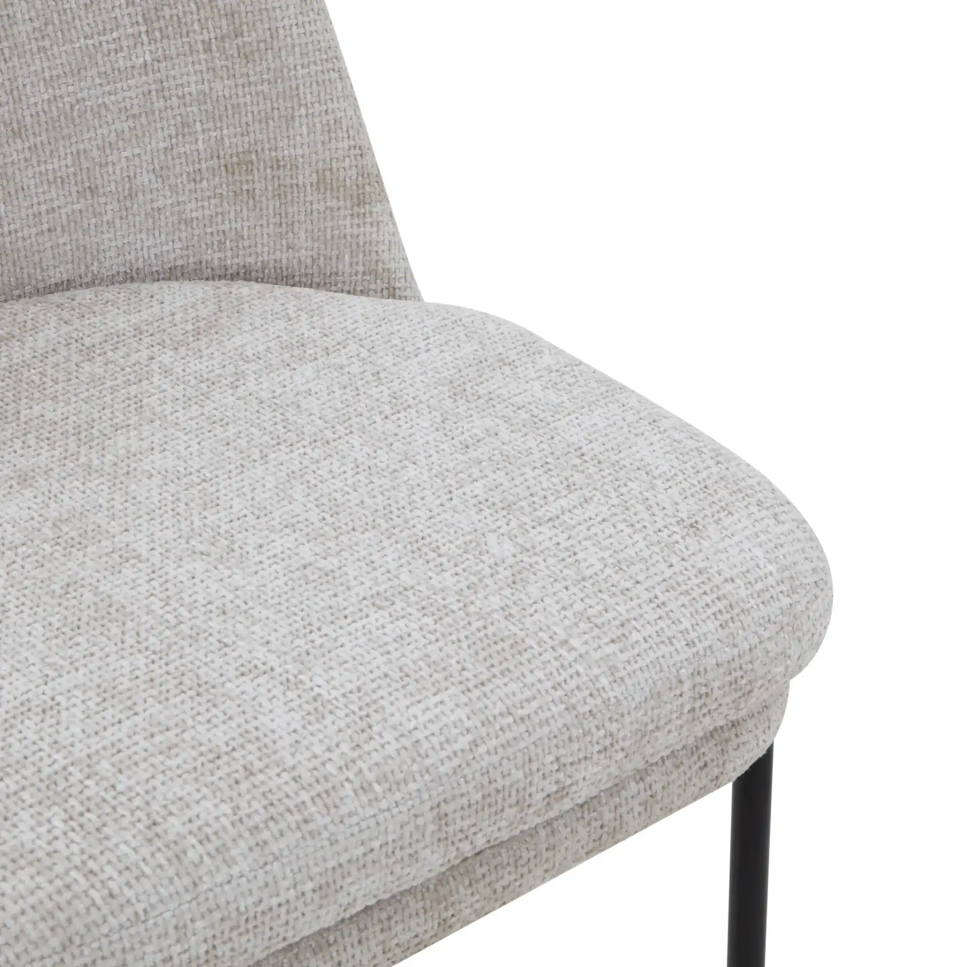 Tamarie Chenille Counter Stool in Light Gray / Black in a styled room
