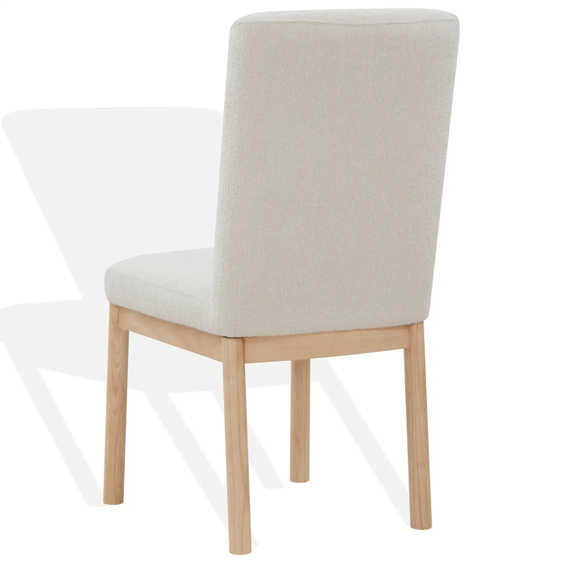 Halcy Boucle Dining Chair in Cream / Natural, detail view
