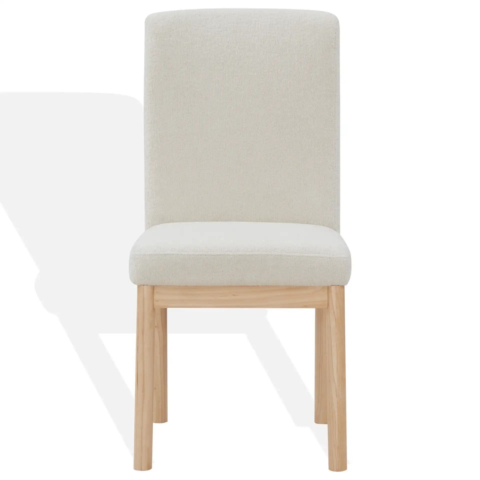 Halcy Boucle Dining Chair in Cream / Natural, detail view
