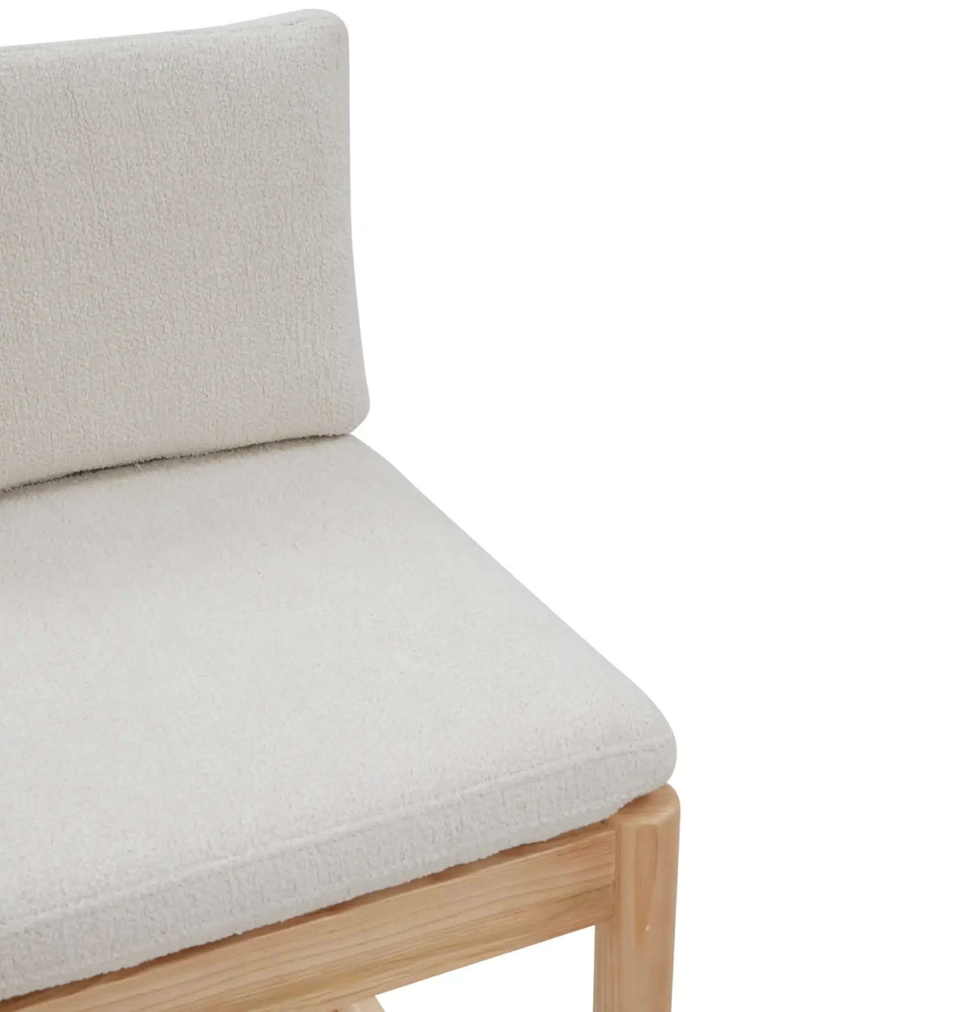 Kalmia Boucle Counter Stool in Oatmeal / Natural in a styled room