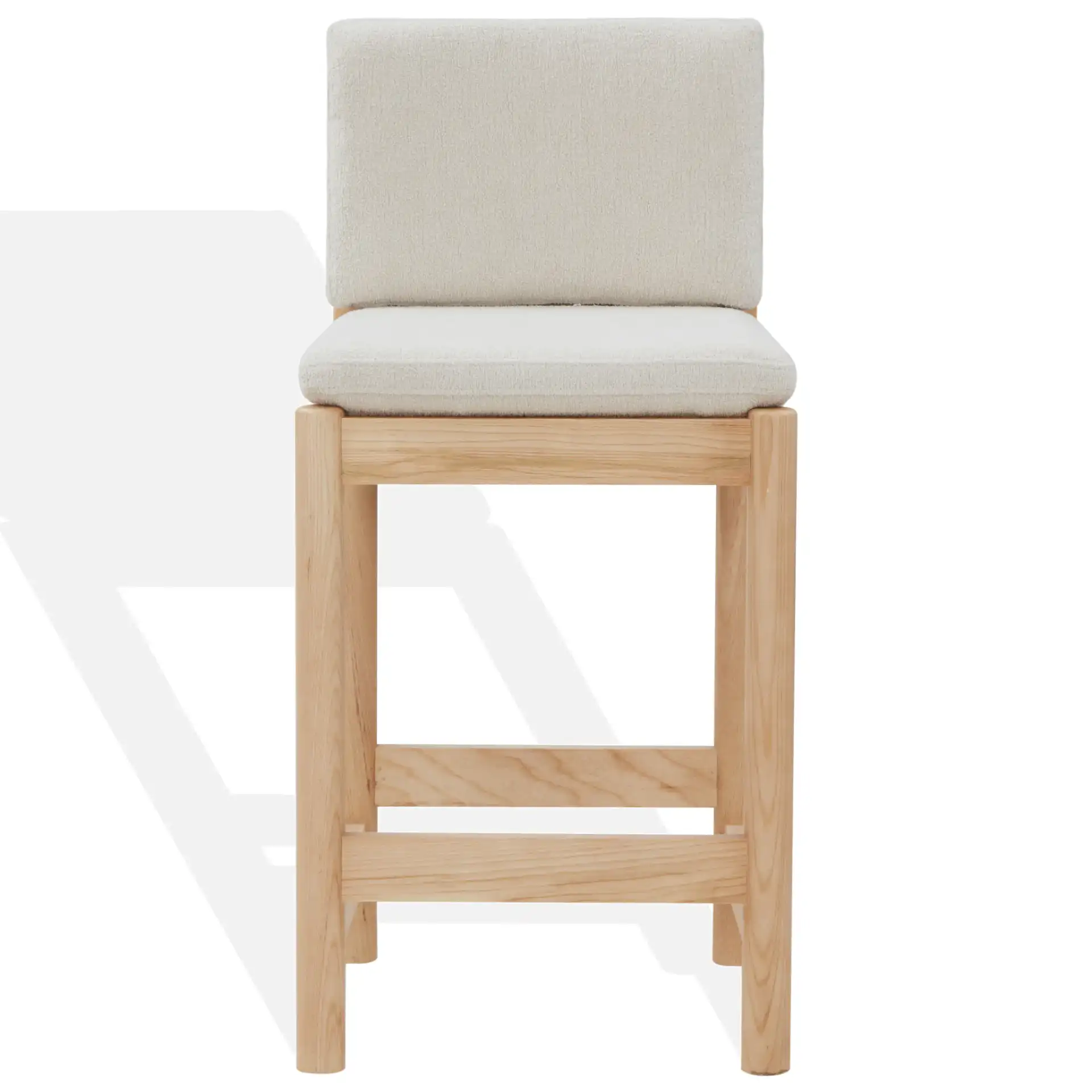 Kalmia Boucle Counter Stool in Oatmeal / Natural, detail view
