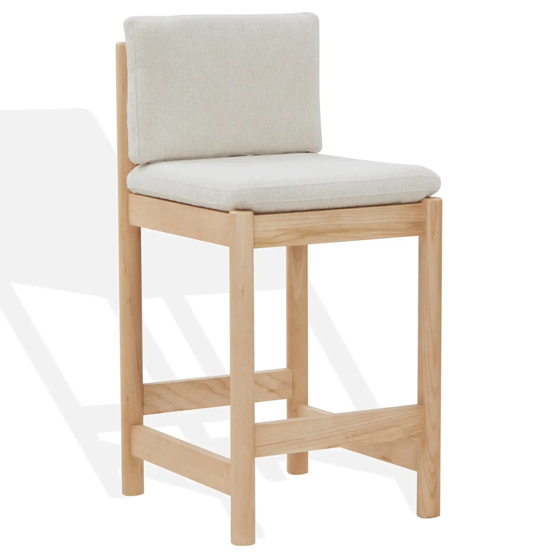 Kalmia Boucle Counter Stool in Oatmeal / Natural