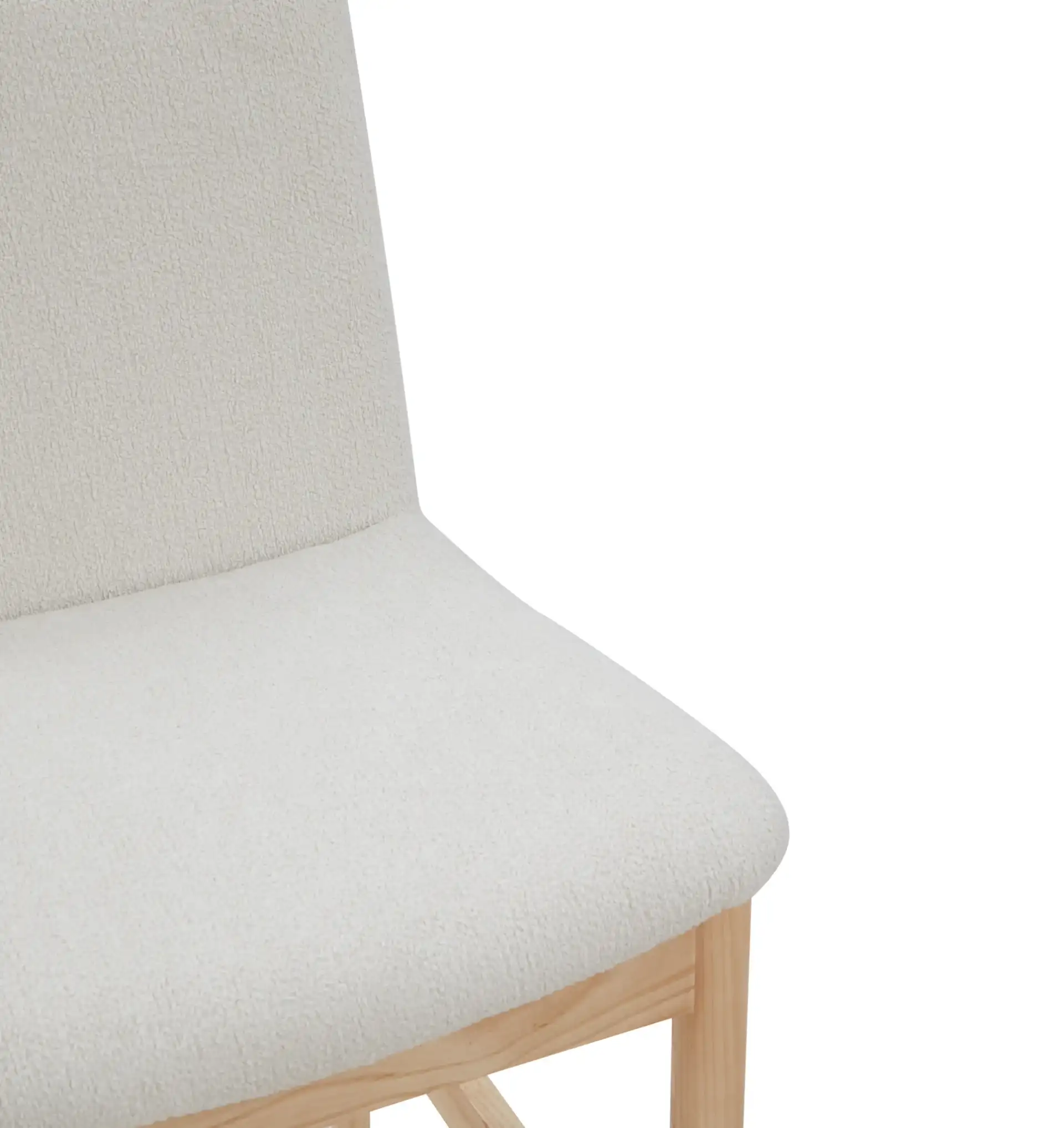 Abriella Boucle Counter Stool in Oatmeal / Natural in a styled room