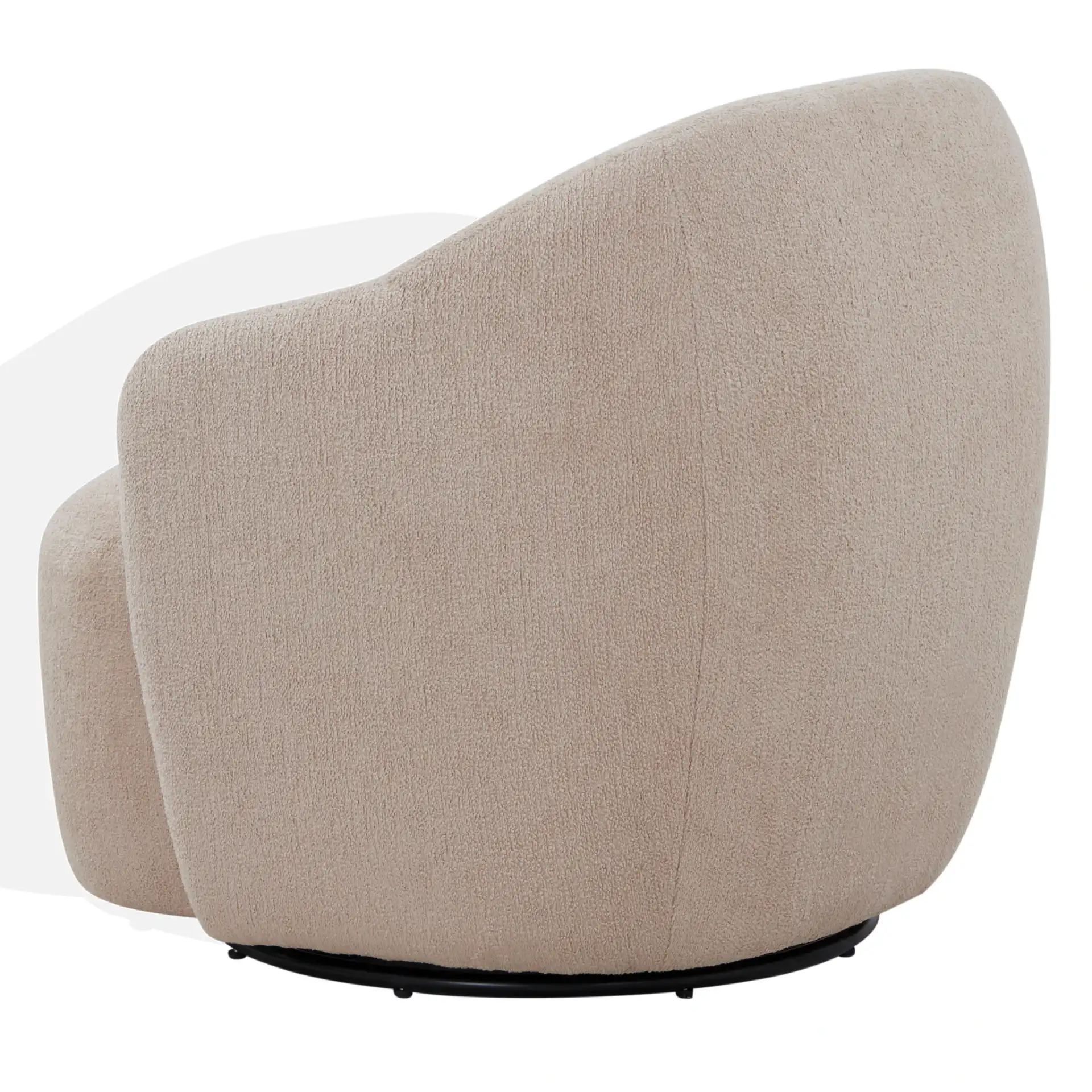 Peitra Boucle Accent Chair in Oatmeal, detail view