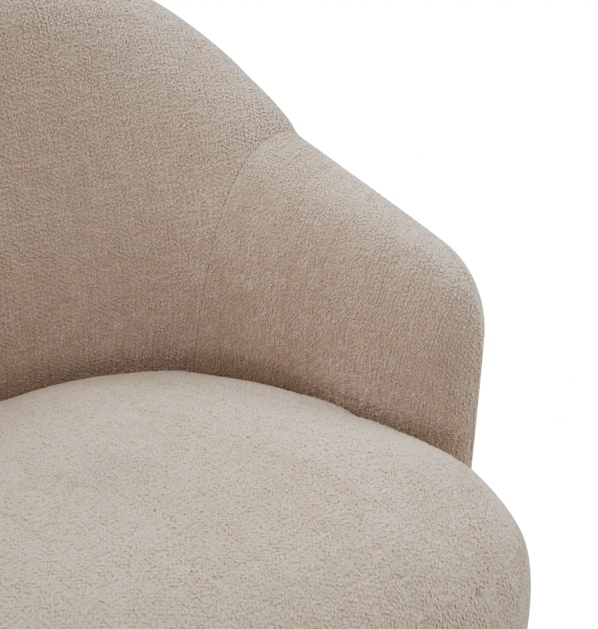 Peitra Boucle Accent Chair in Oatmeal in a styled room