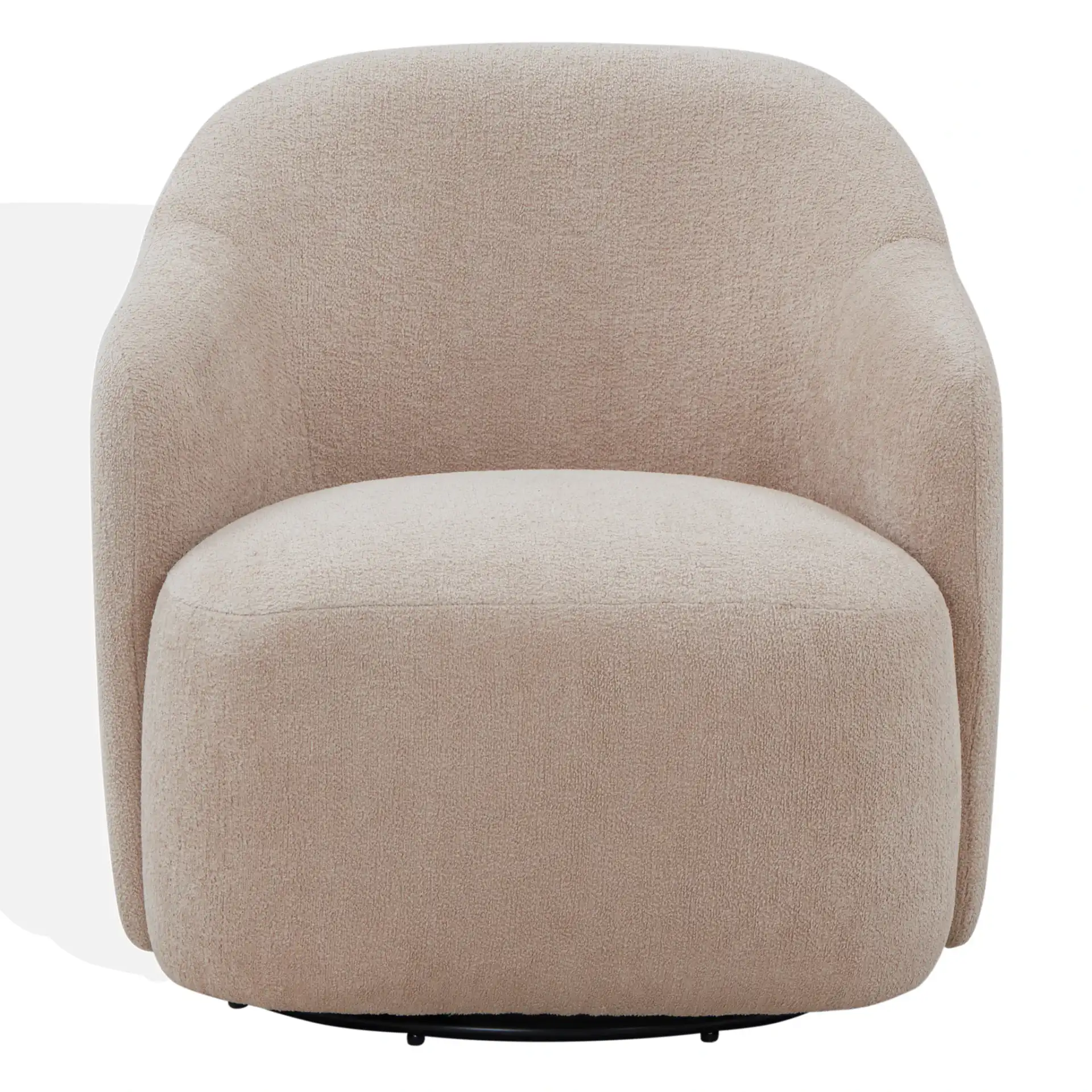Peitra Boucle Accent Chair in Dark Brown, detail view