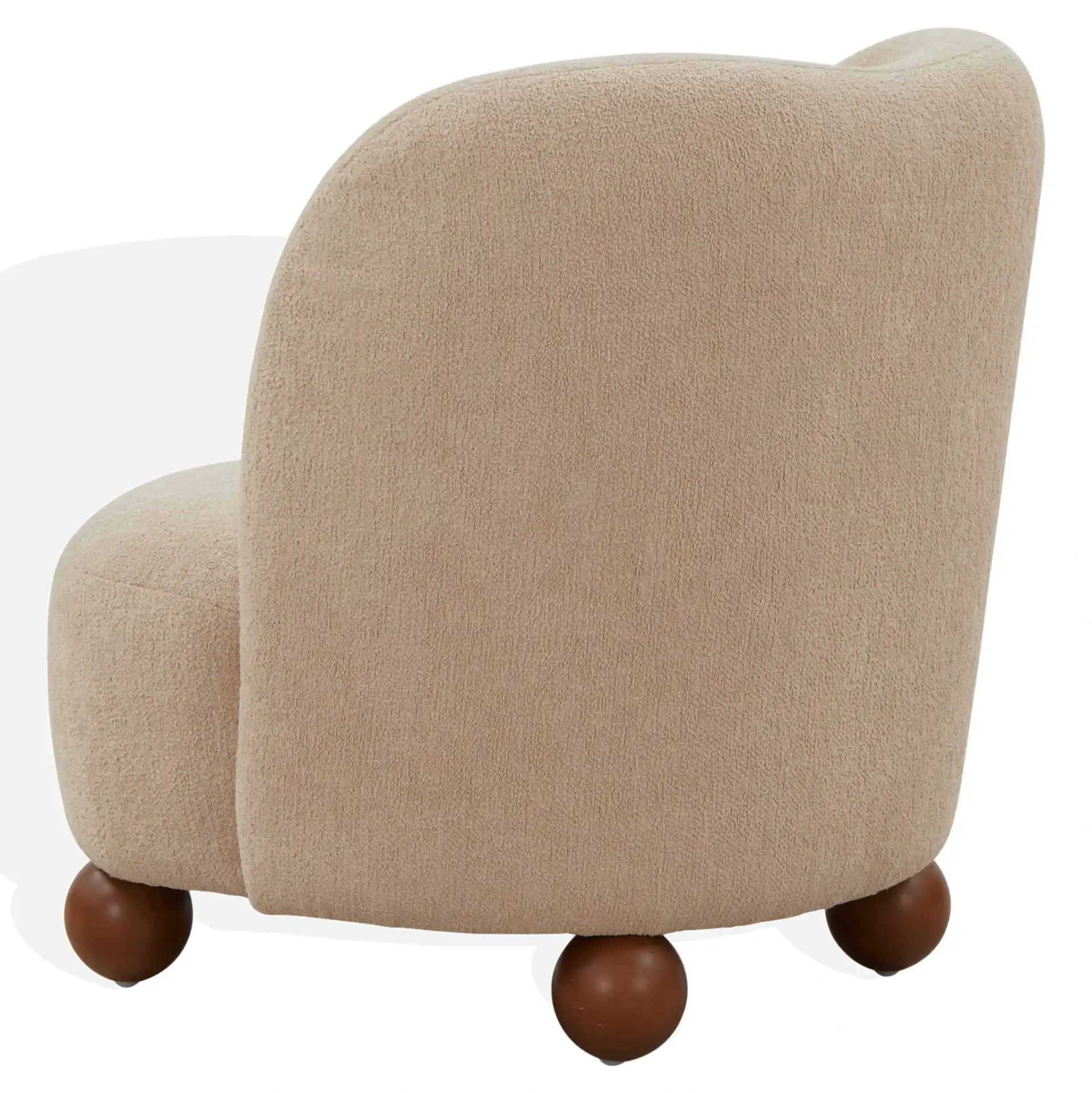 Rodolfo Boucle Accent Chair in Oatmeal / Natural, detail view