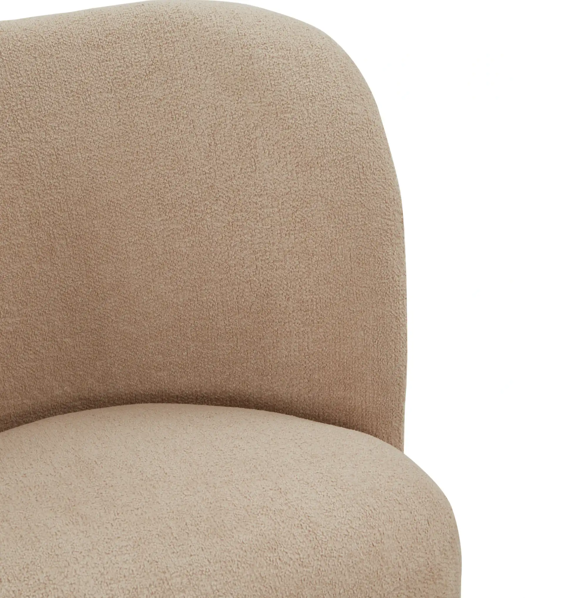 Rodolfo Boucle Accent Chair in Oatmeal / Natural in a styled room