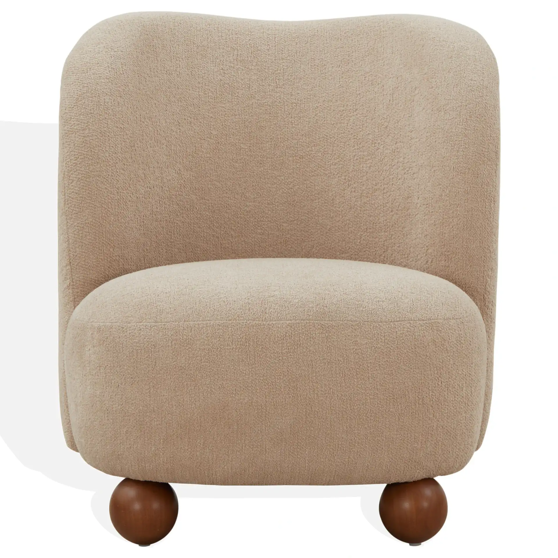 Rodolfo Boucle Accent Chair in Oatmeal / Natural, detail view