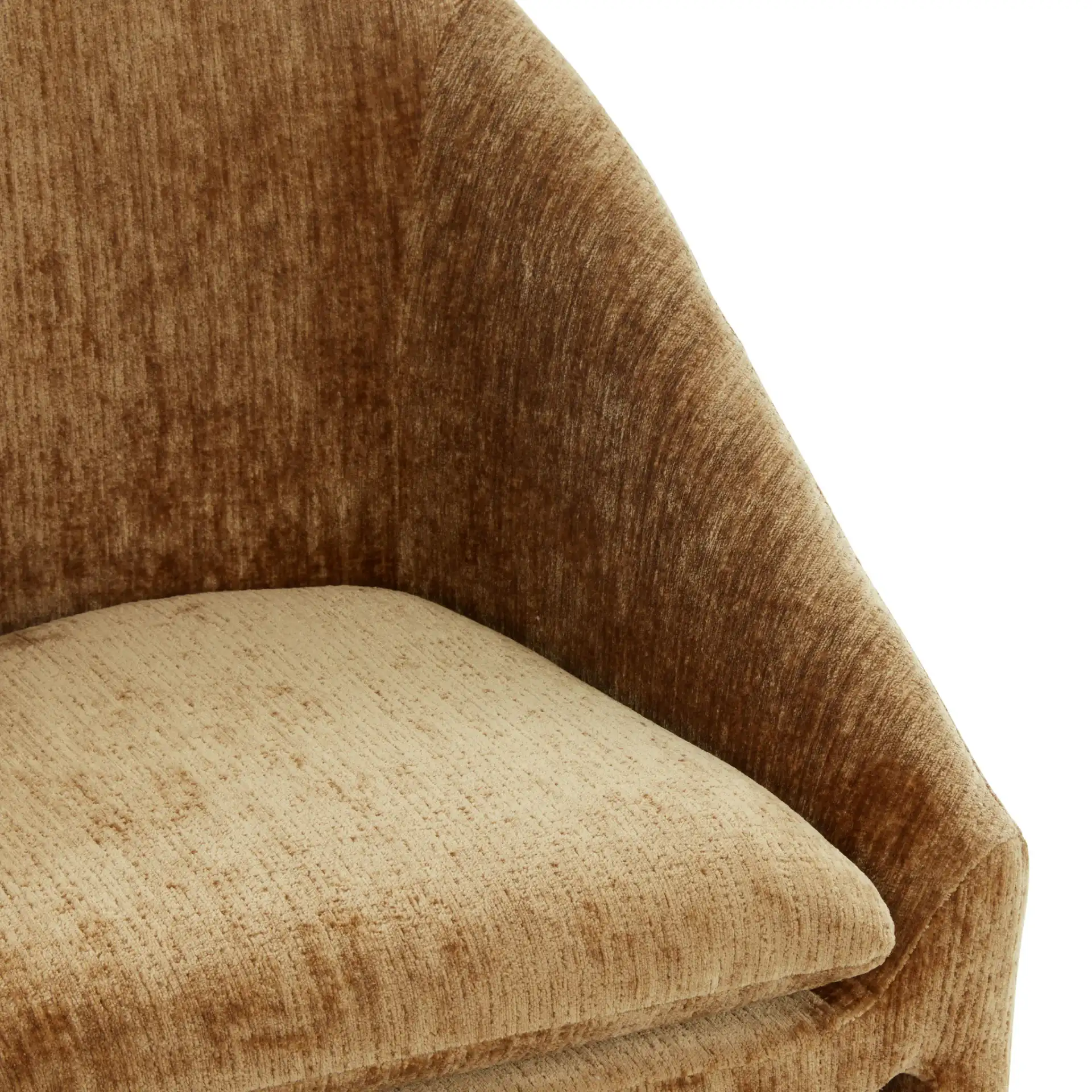 Kagan Chenille Dining Chair in Amber in a styled room