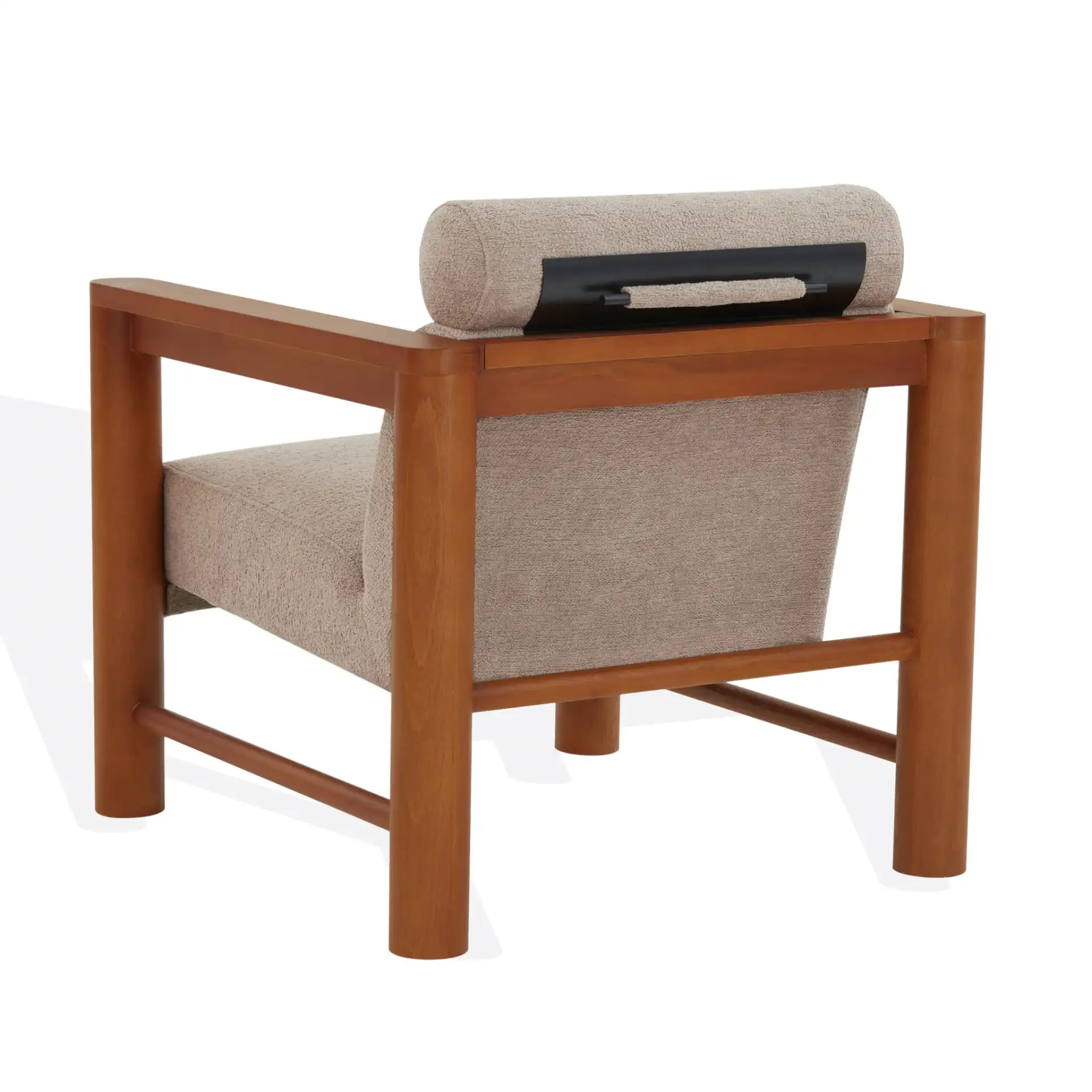 Nikolas Boucle Accent Chair in Light Brown / Natural, detail view