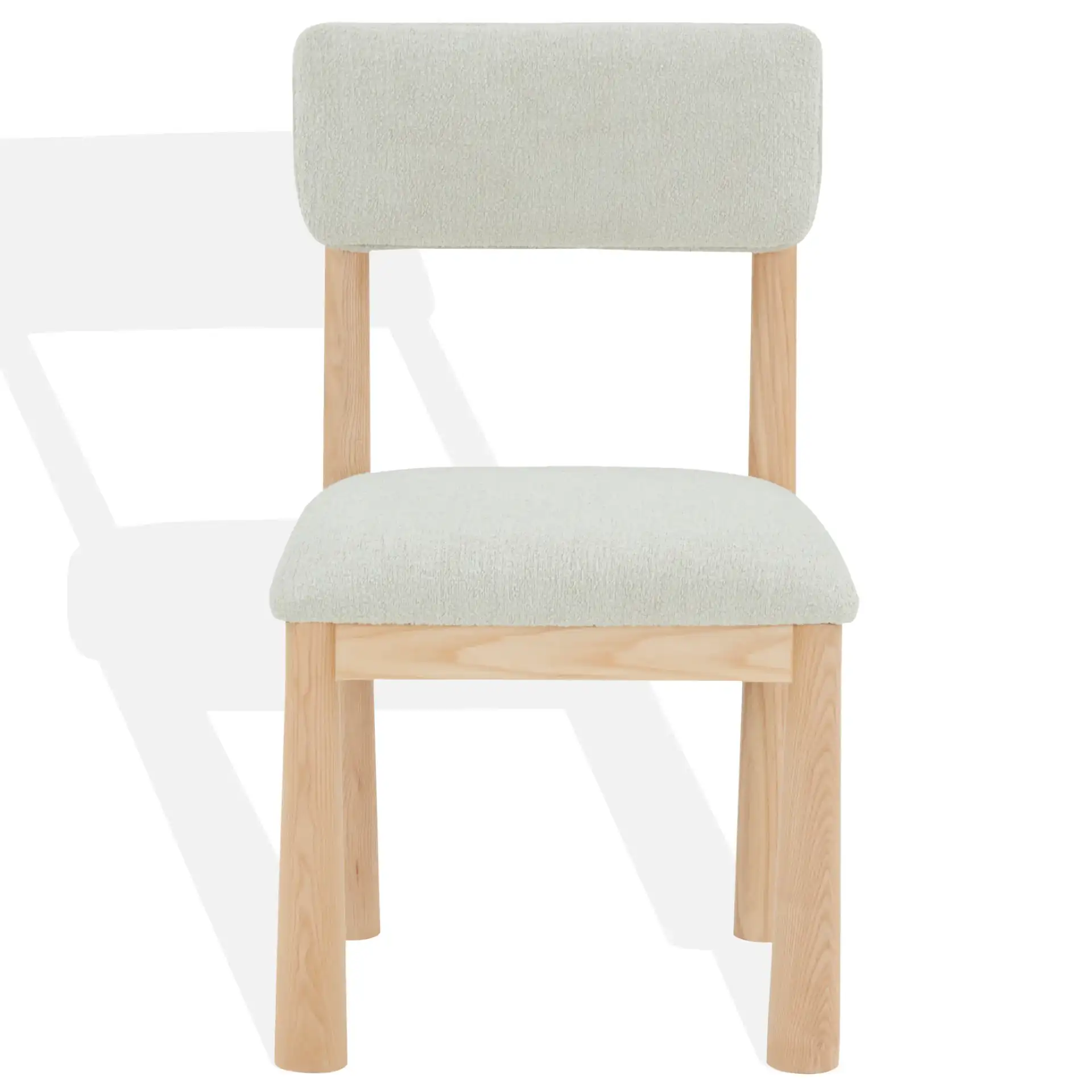 Wrenley Boucle Dining Chair in Light Brown / Natural, detail view
