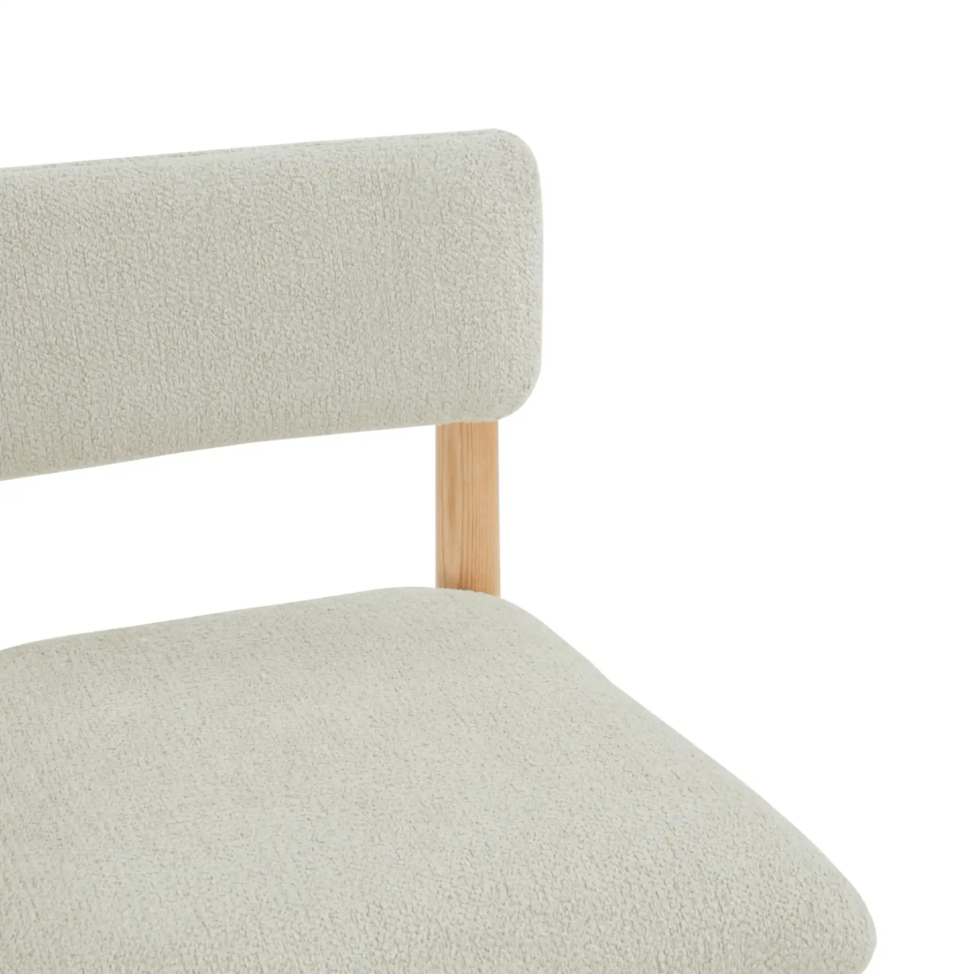 Wrenley Boucle Counter Stool in Taupe / Natural in a styled room