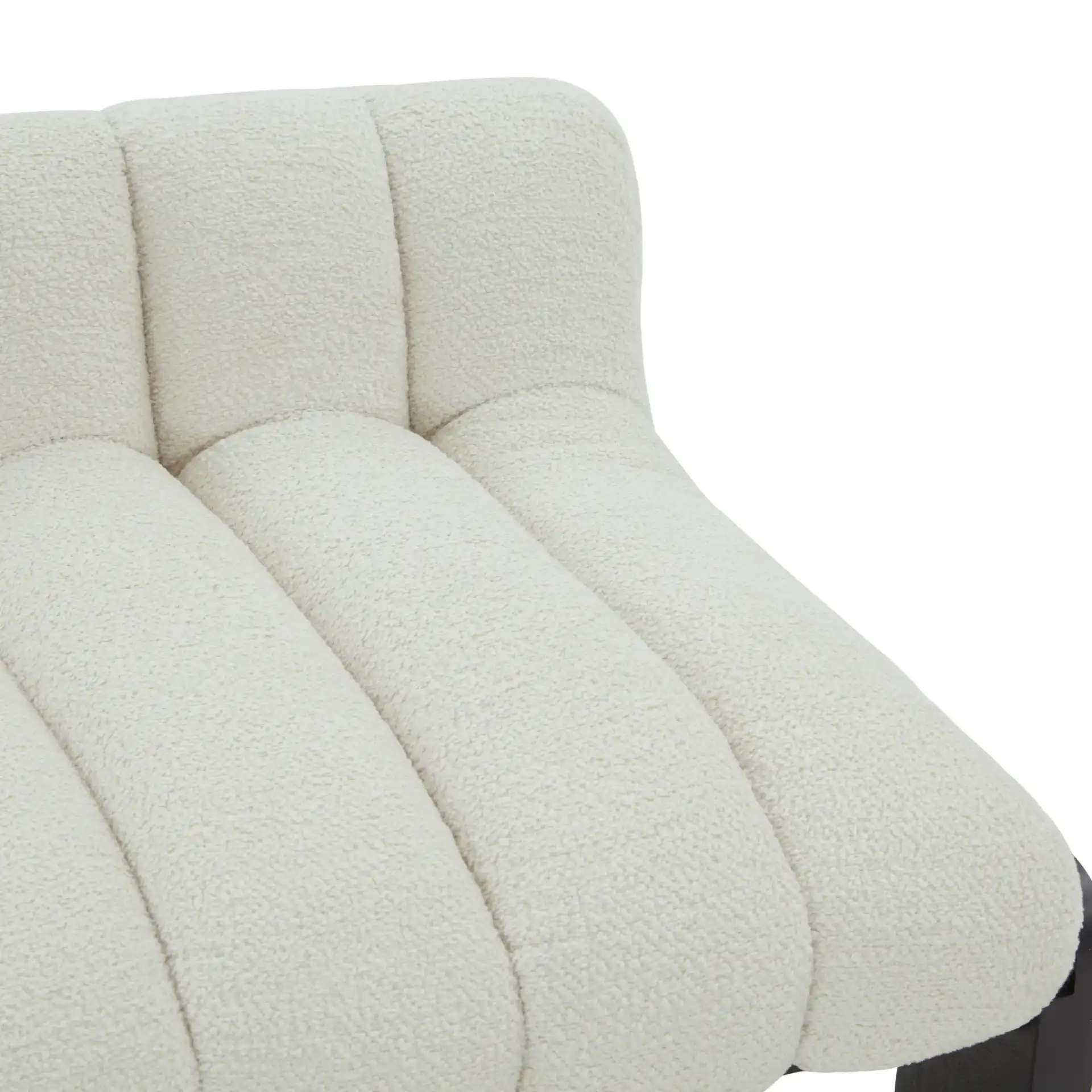 Delphini Boucle Barstool in Ivory / Black in a styled room