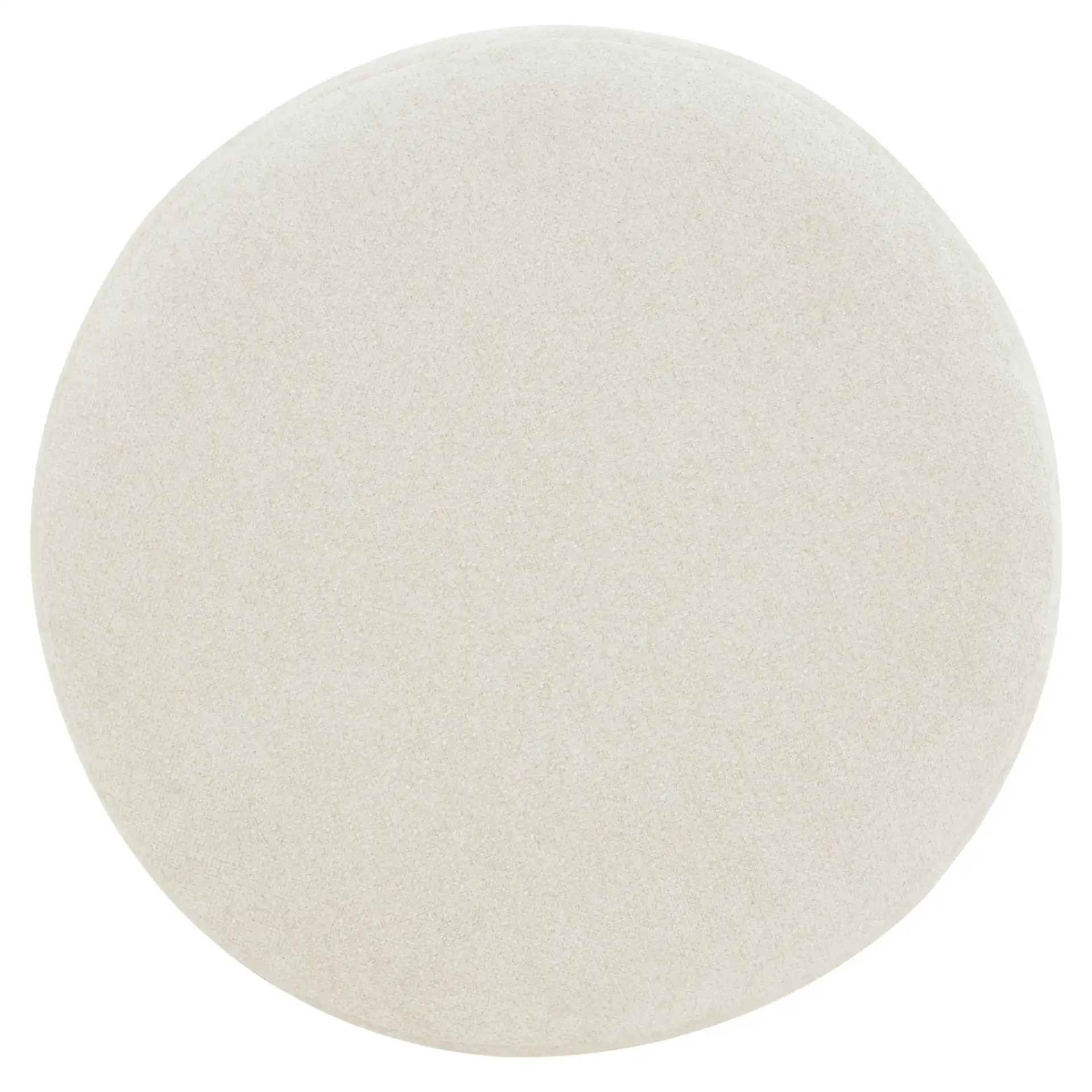 Toledo Round Wood Counter Stool in Cream / Walnut, detail view