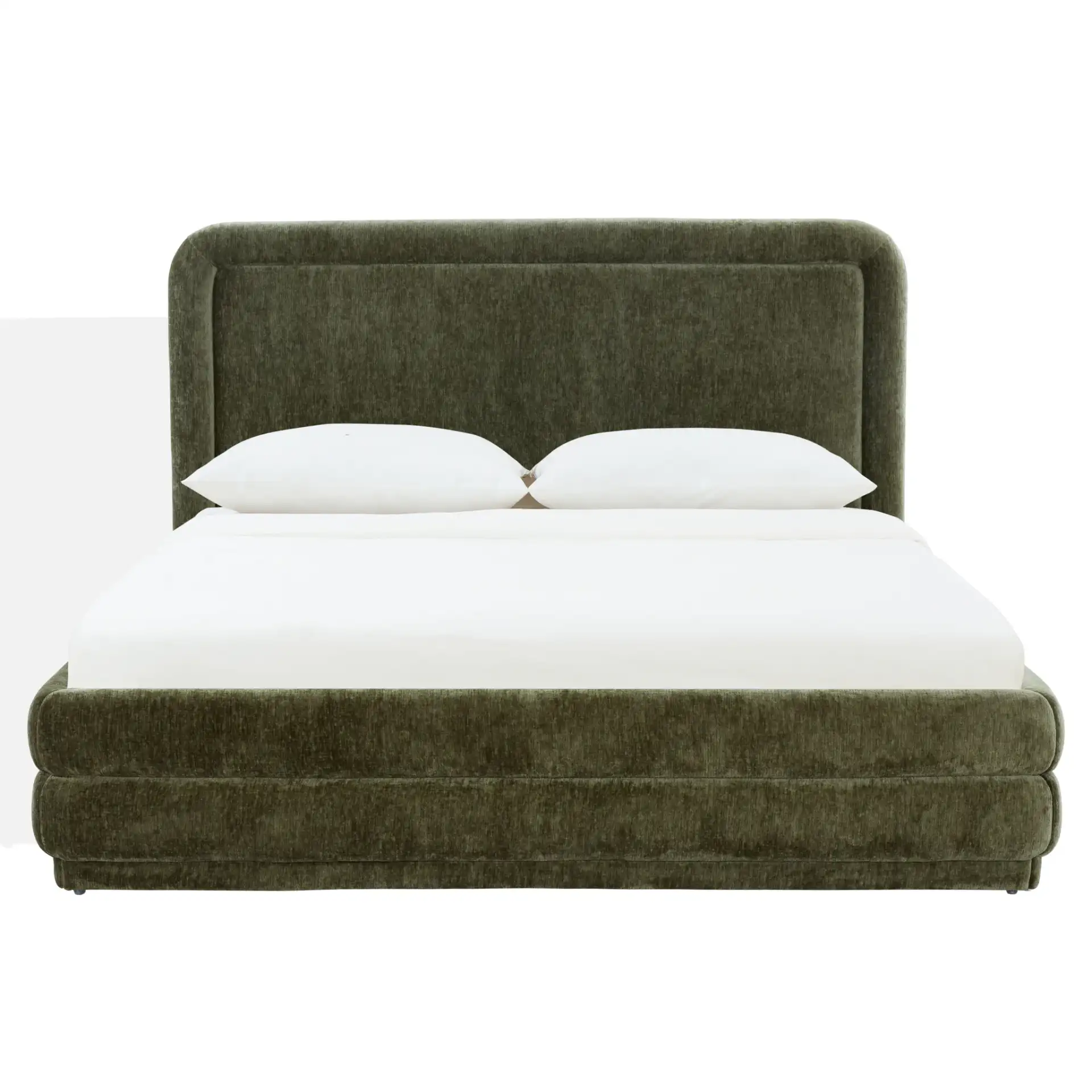 Jollie Chenille Bed in Amber, detail view