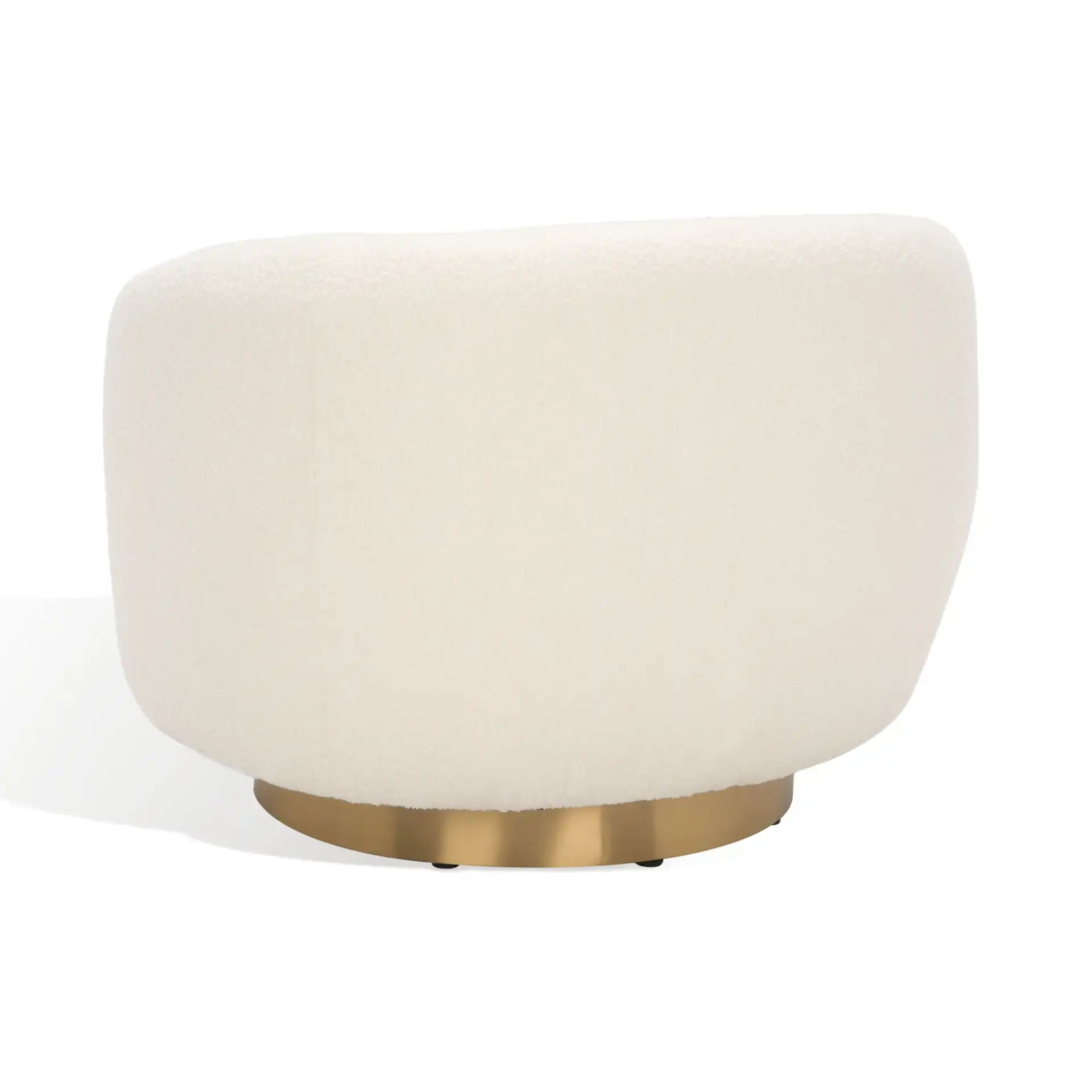 Bernard Swivel Accent Chair in Black / Chrome, detail view