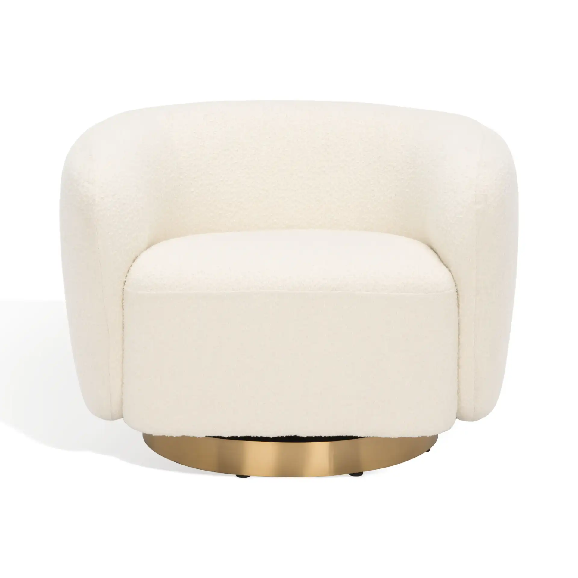 Bernard Swivel Accent Chair in Black / Chrome, detail view