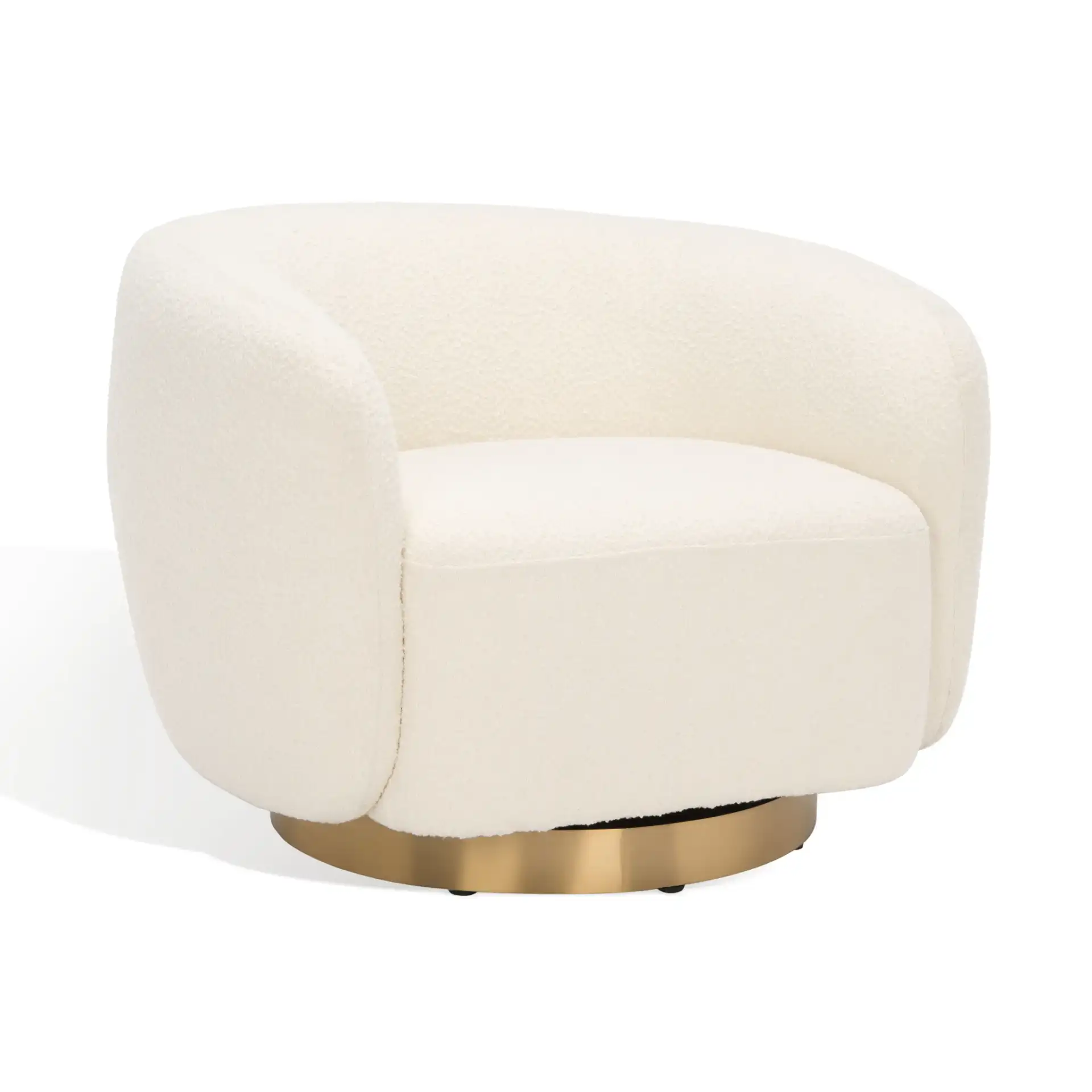 Bernard Swivel Accent Chair in Black / Chrome