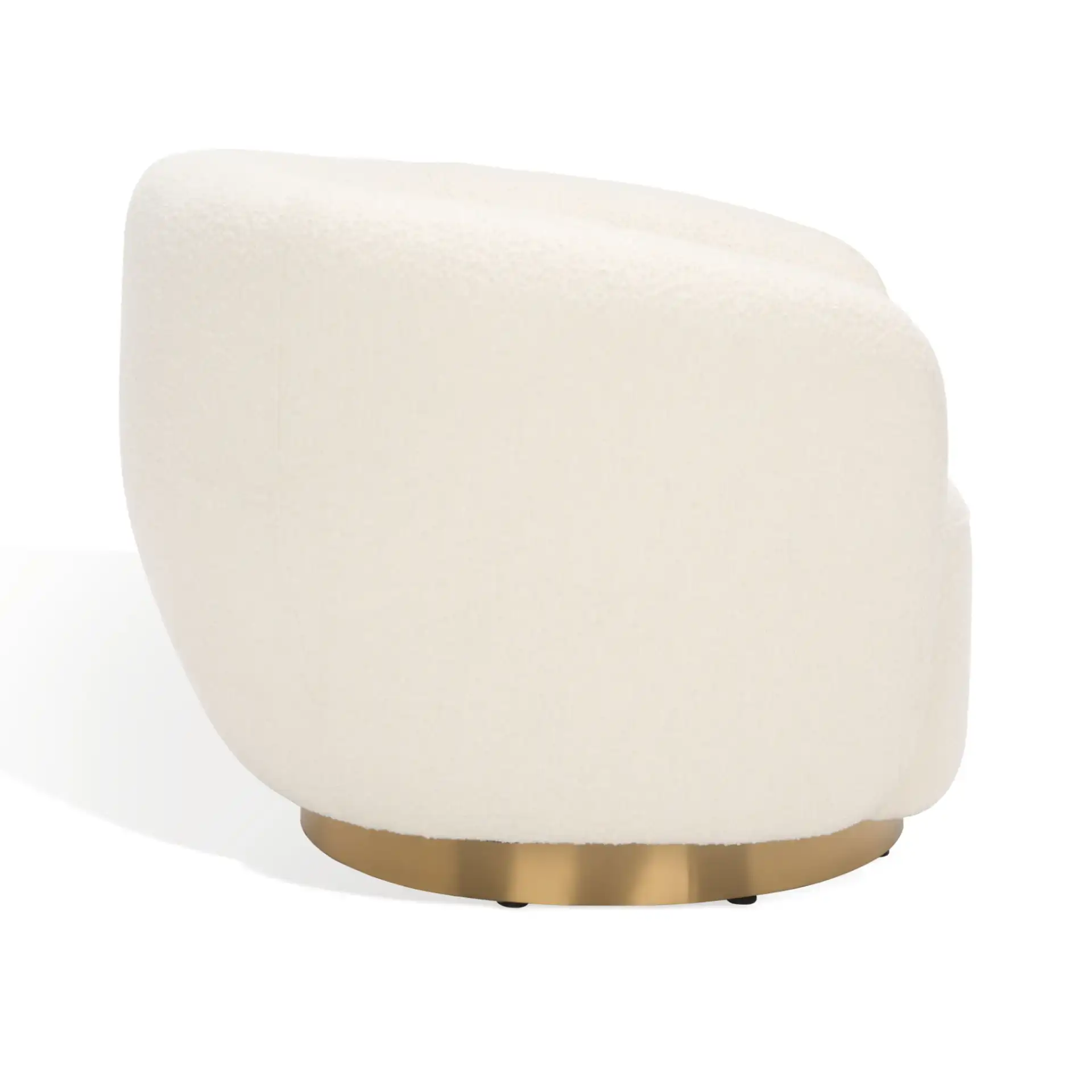Bernard Swivel Accent Chair in Black / Chrome, detail view