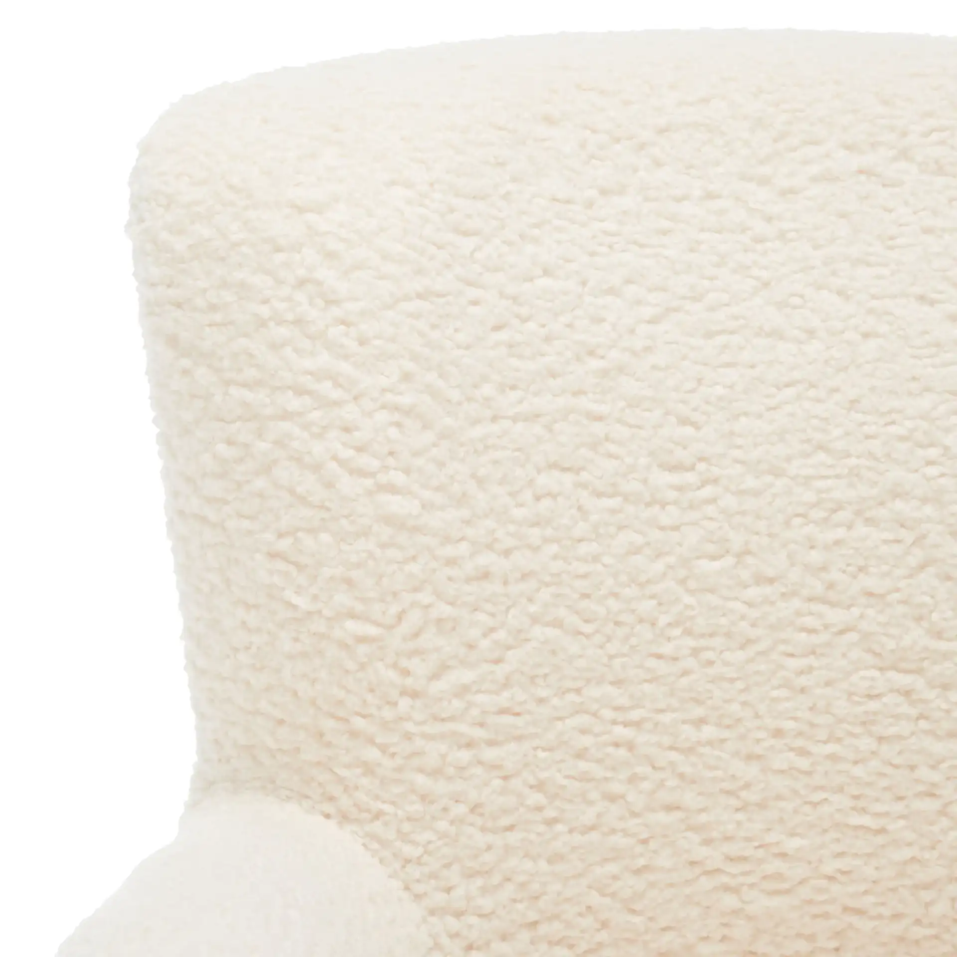 Rayanne Modern Wingback Chair in Ivory in a styled room
