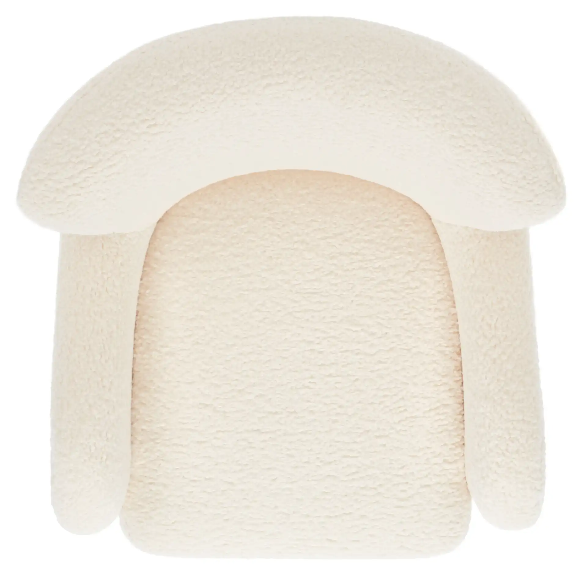 Rayanne Modern Wingback Chair in Ivory, detail view