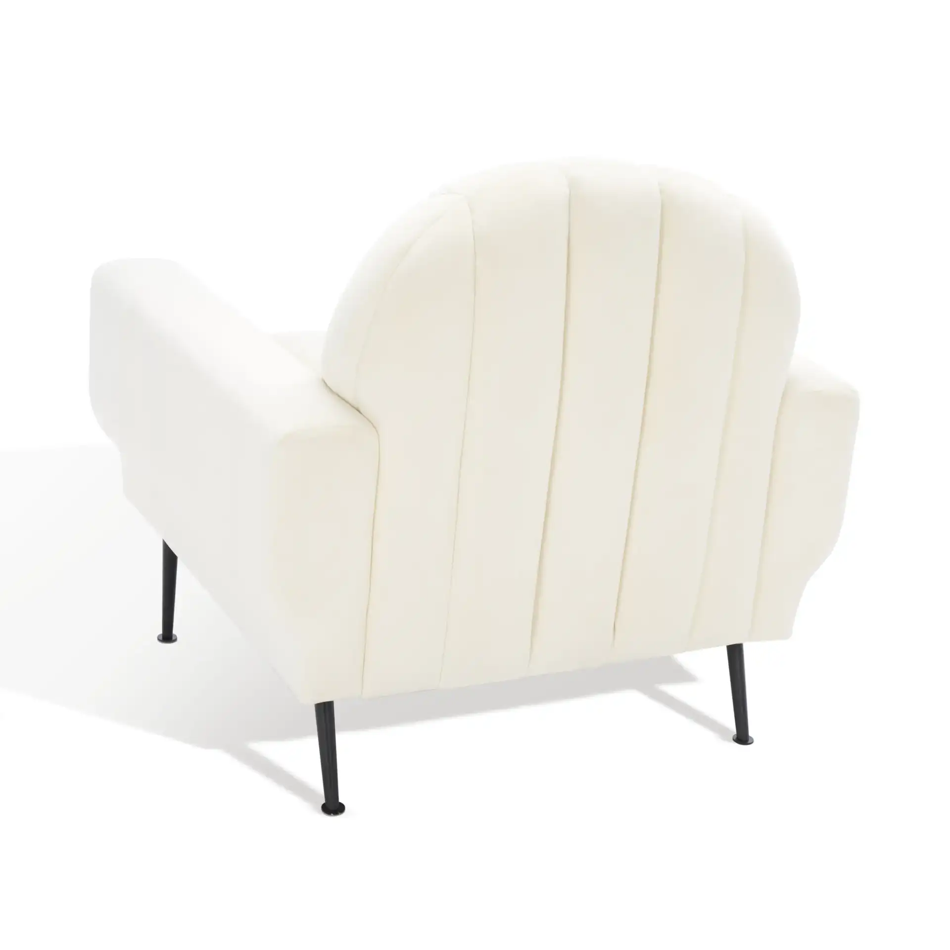 Josh Channel Tufted Chair in Black, detail view