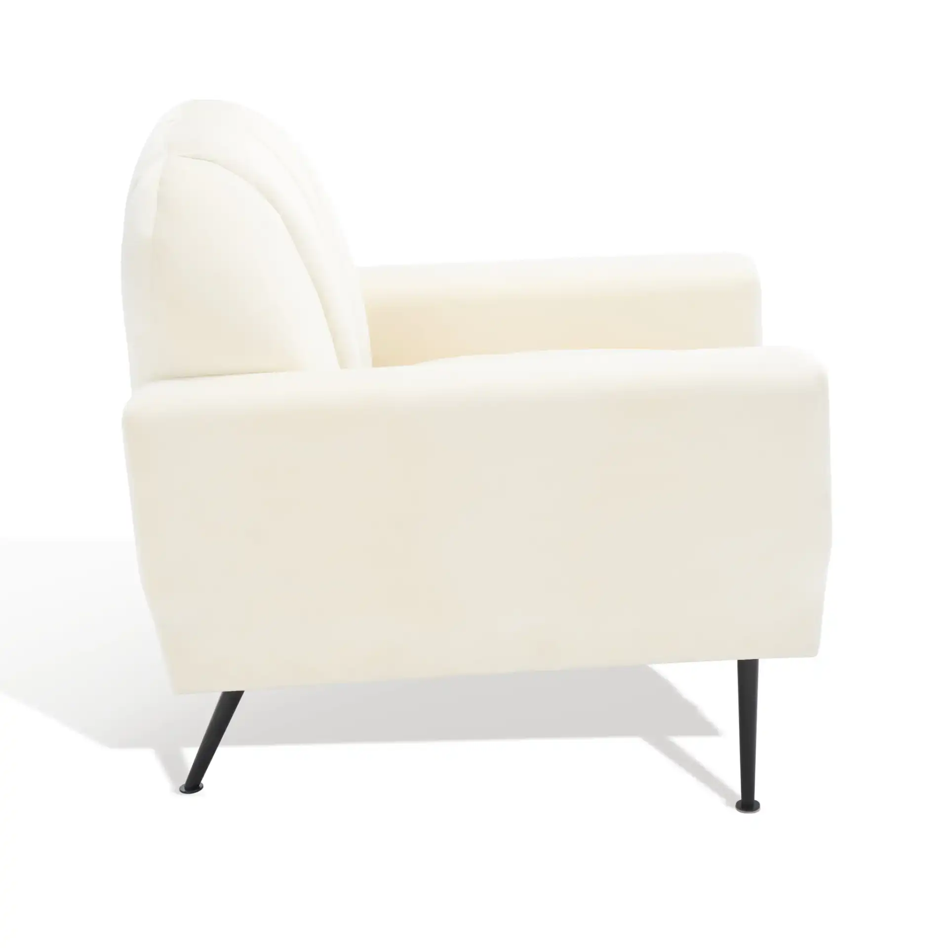 Josh Channel Tufted Chair in Black, detail view