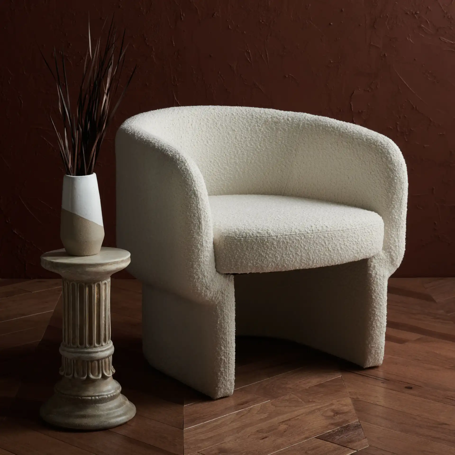 Kellyanne Modern Dining Chair in Black, detail view