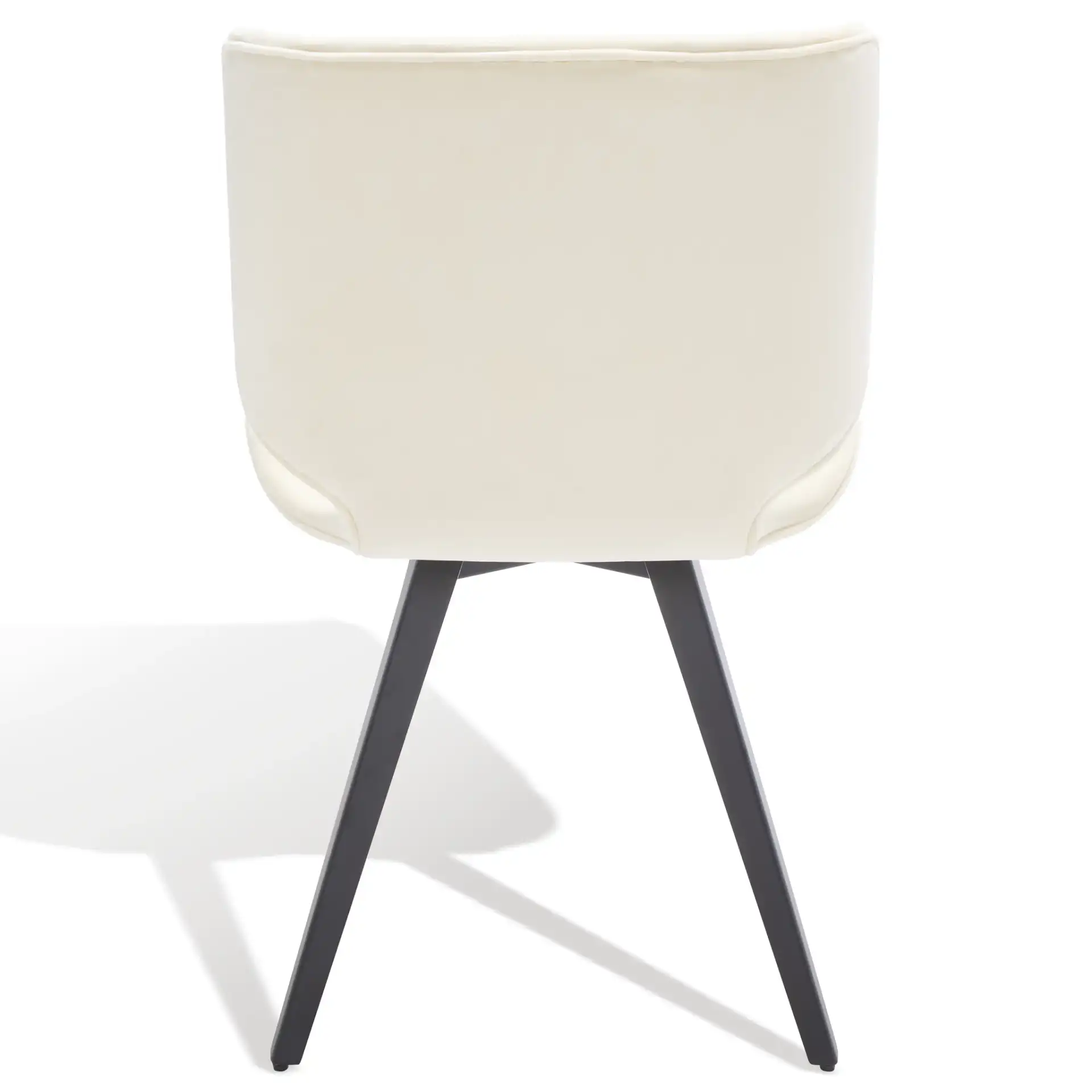 Matty Scandinavian Dining Chair in Cream, detail view