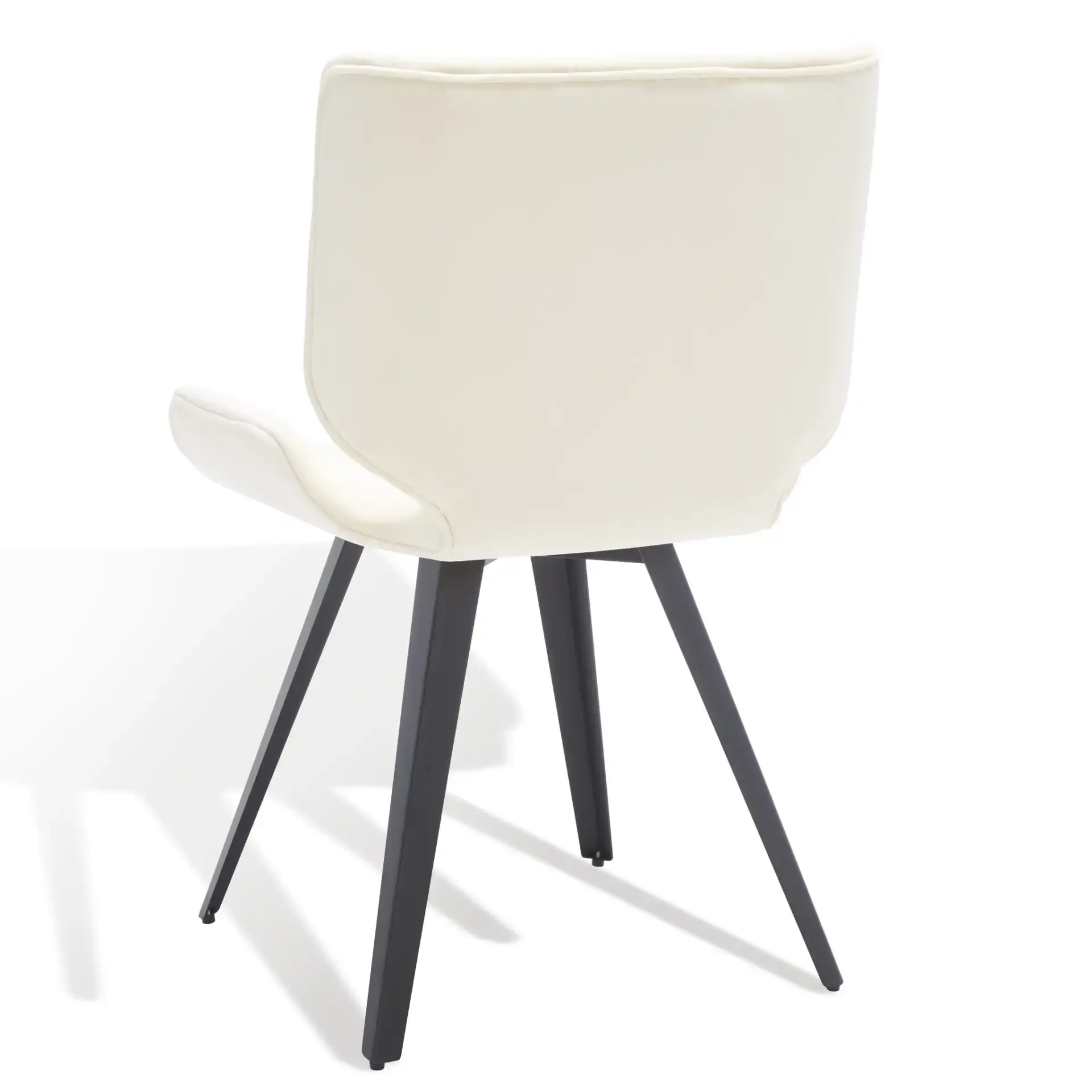 Matty Scandinavian Dining Chair in Cream, detail view