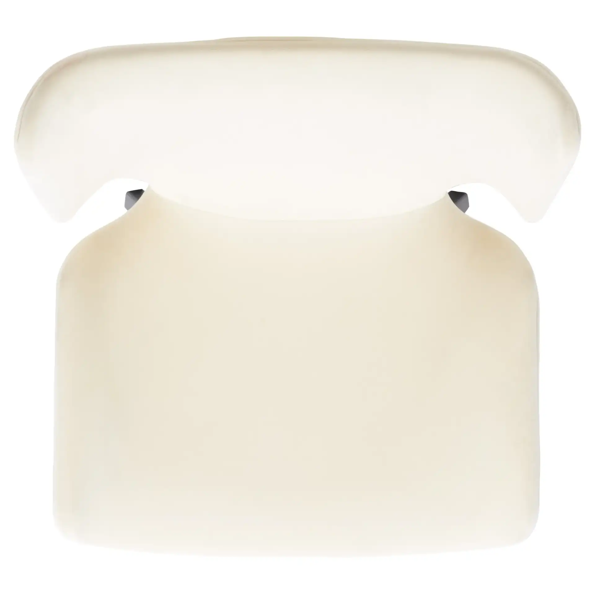 Matty Scandinavian Dining Chair in Cream, detail view