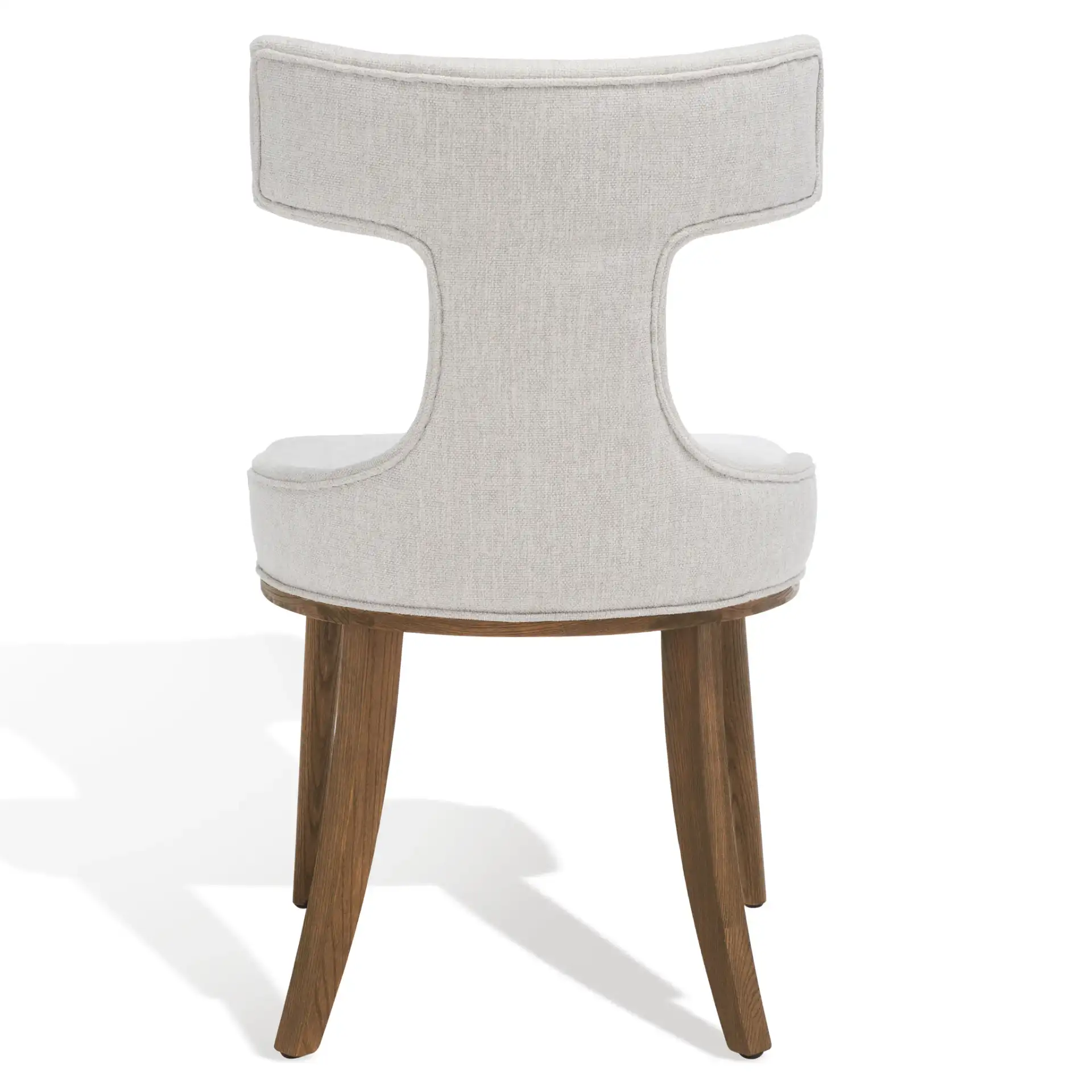 Krisalyn Linen Dining Chair in Taupe, detail view