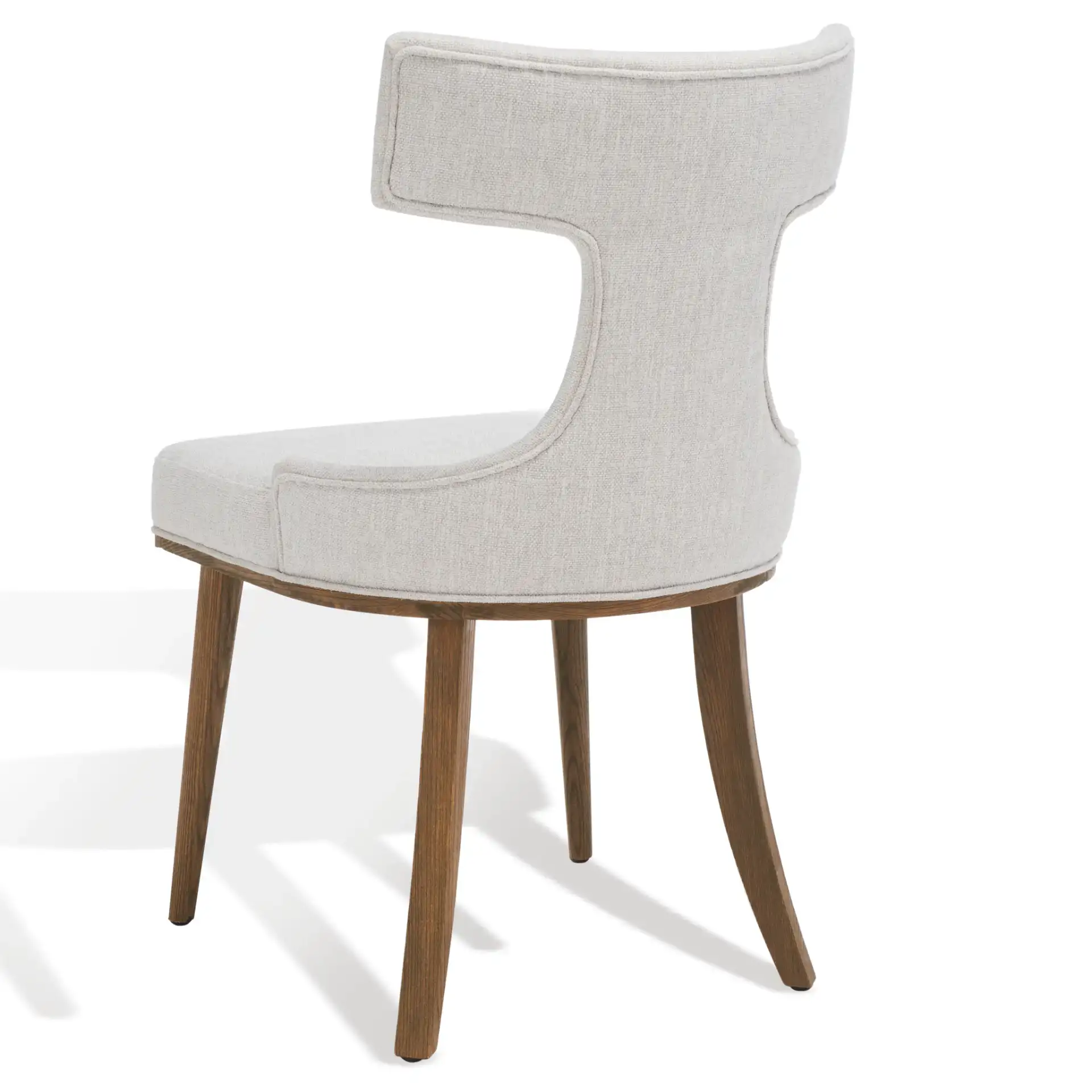 Krisalyn Linen Dining Chair in Taupe, detail view