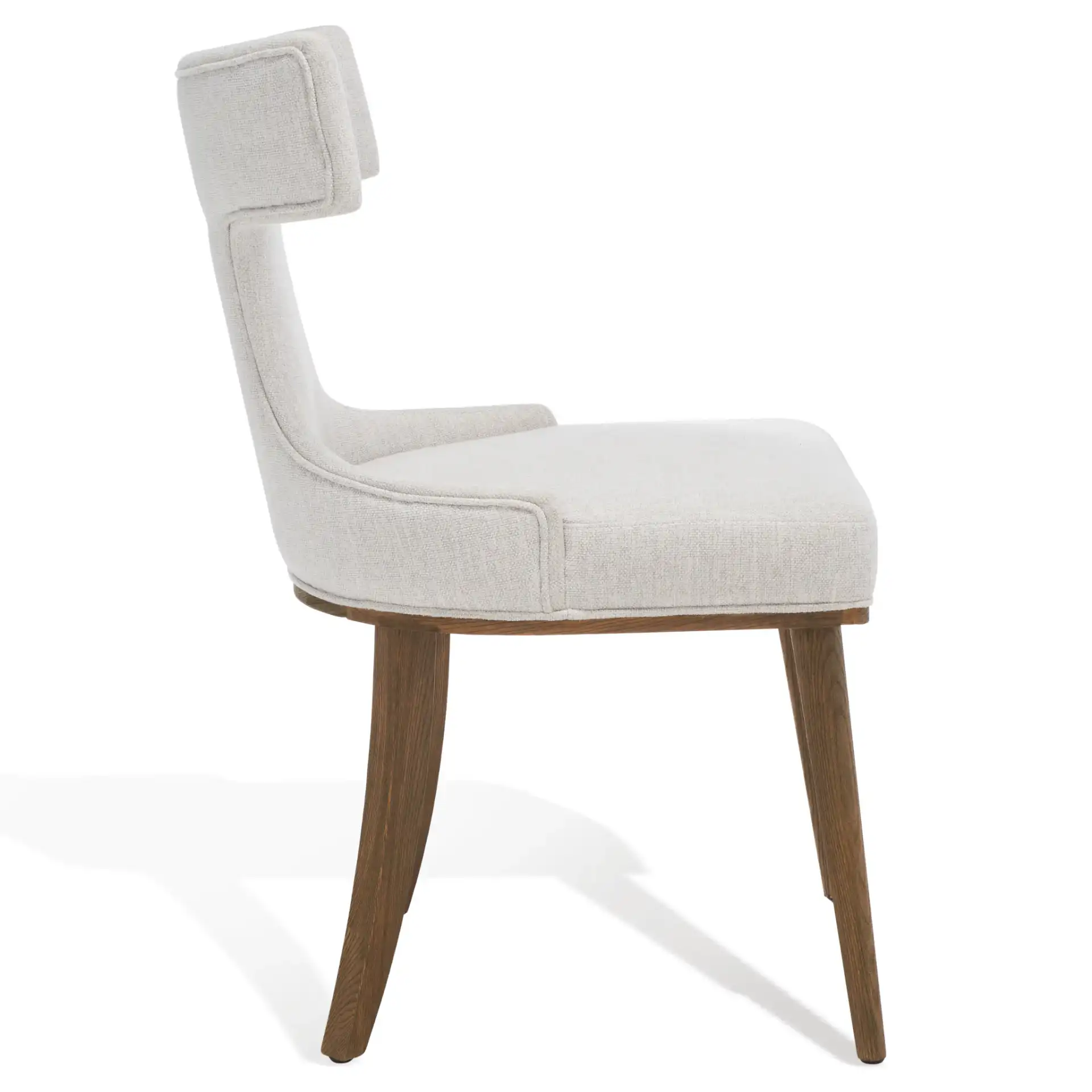 Krisalyn Linen Dining Chair in Taupe, detail view
