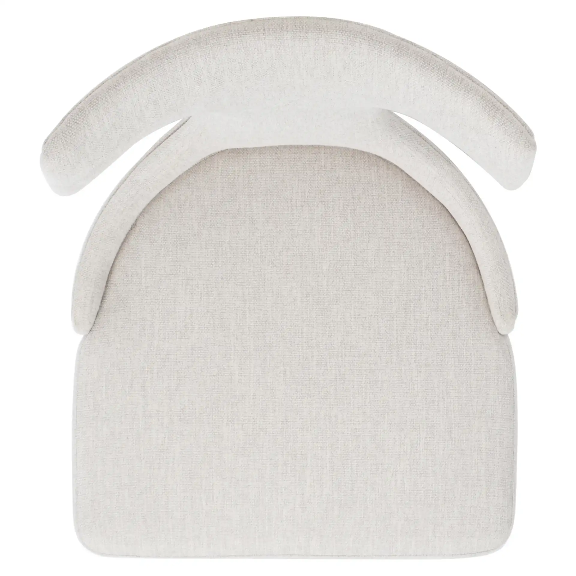 Krisalyn Linen Dining Chair in Taupe, detail view