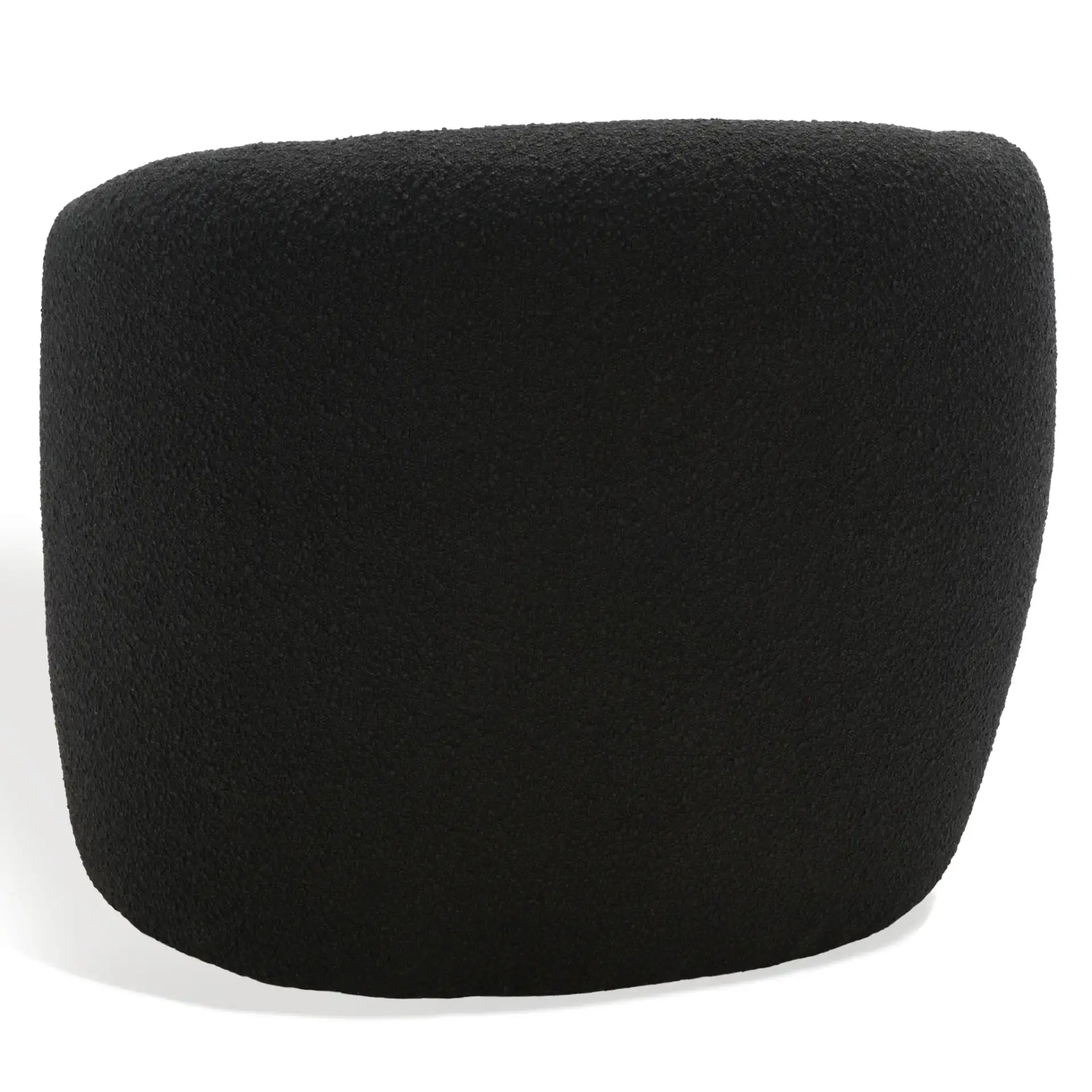 Everly Barrel Back Accent Chair in Black, detail view