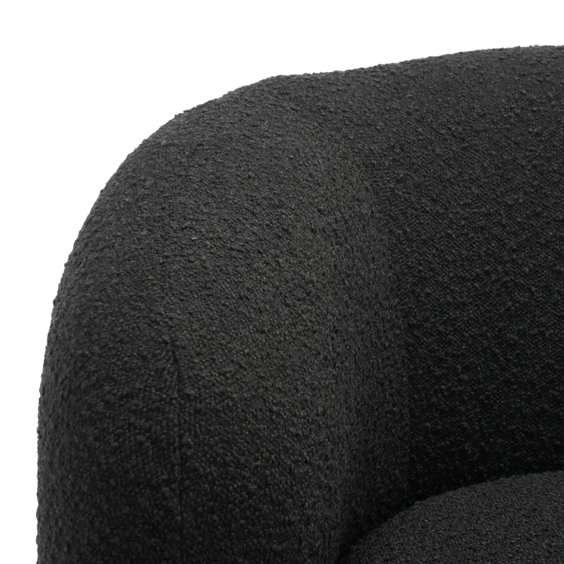 Everly Barrel Back Accent Chair in Black in a styled room