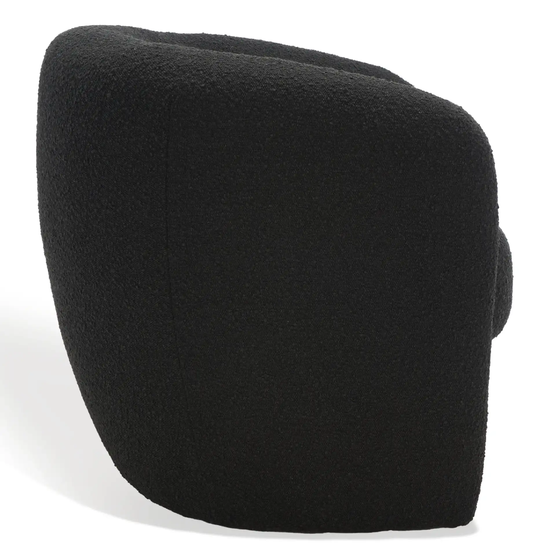 Everly Barrel Back Accent Chair in Black, detail view