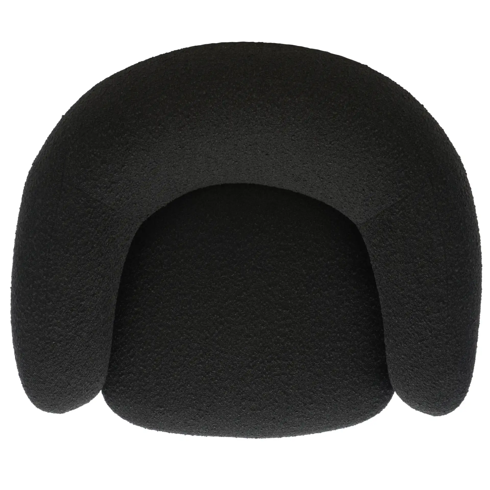 Everly Barrel Back Accent Chair in Black, detail view
