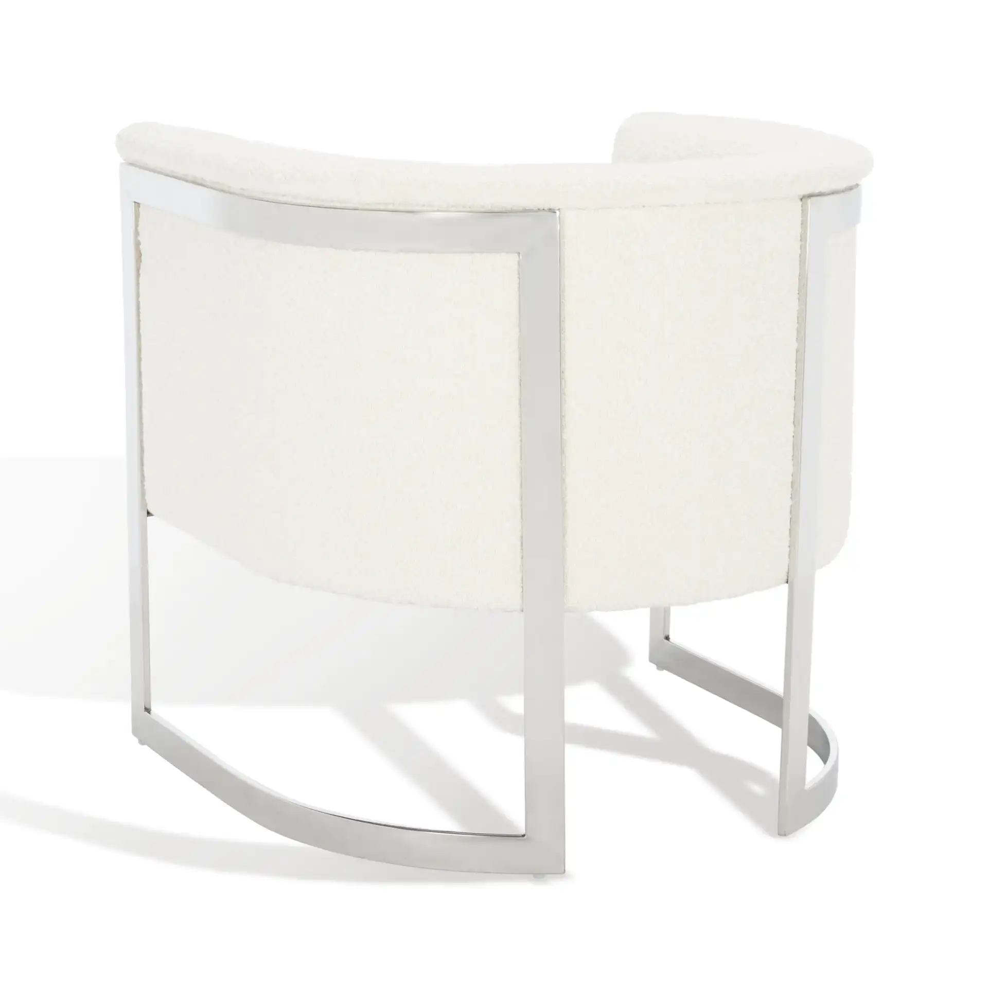 Gabby Barrel Back Accent Chair in Ivory / Silver, detail view