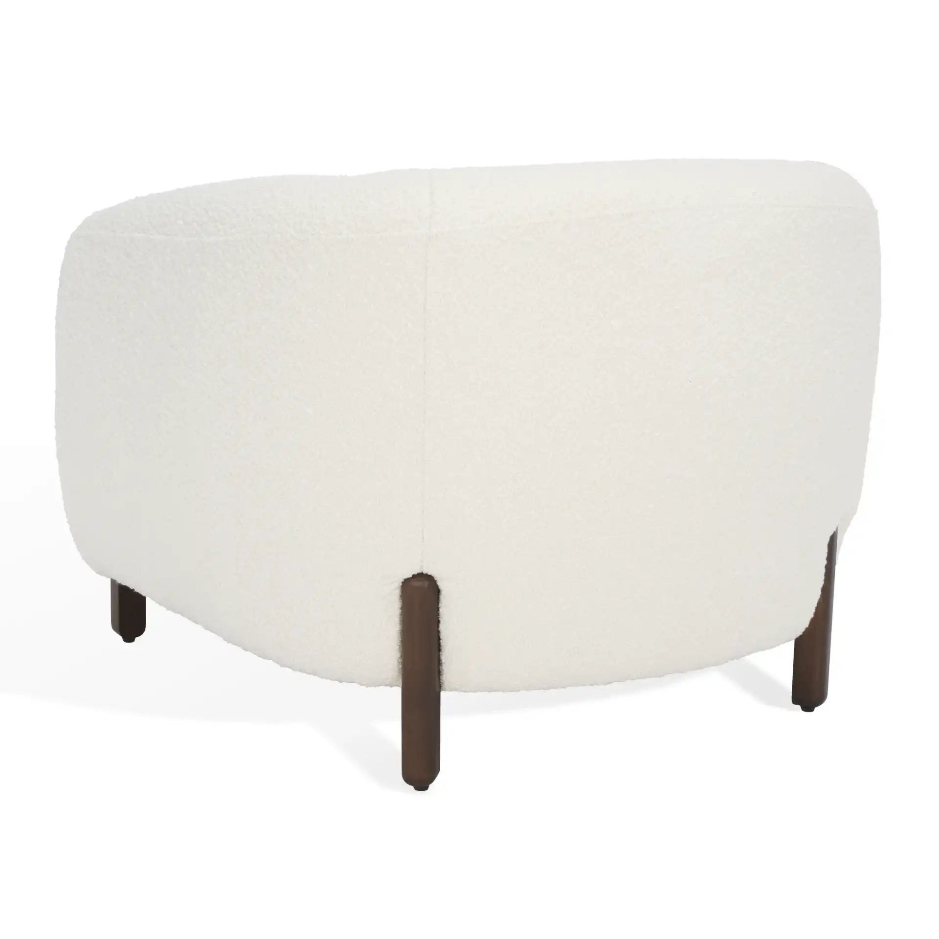 Westley Barrel Back Accent Chair in Ivory, detail view