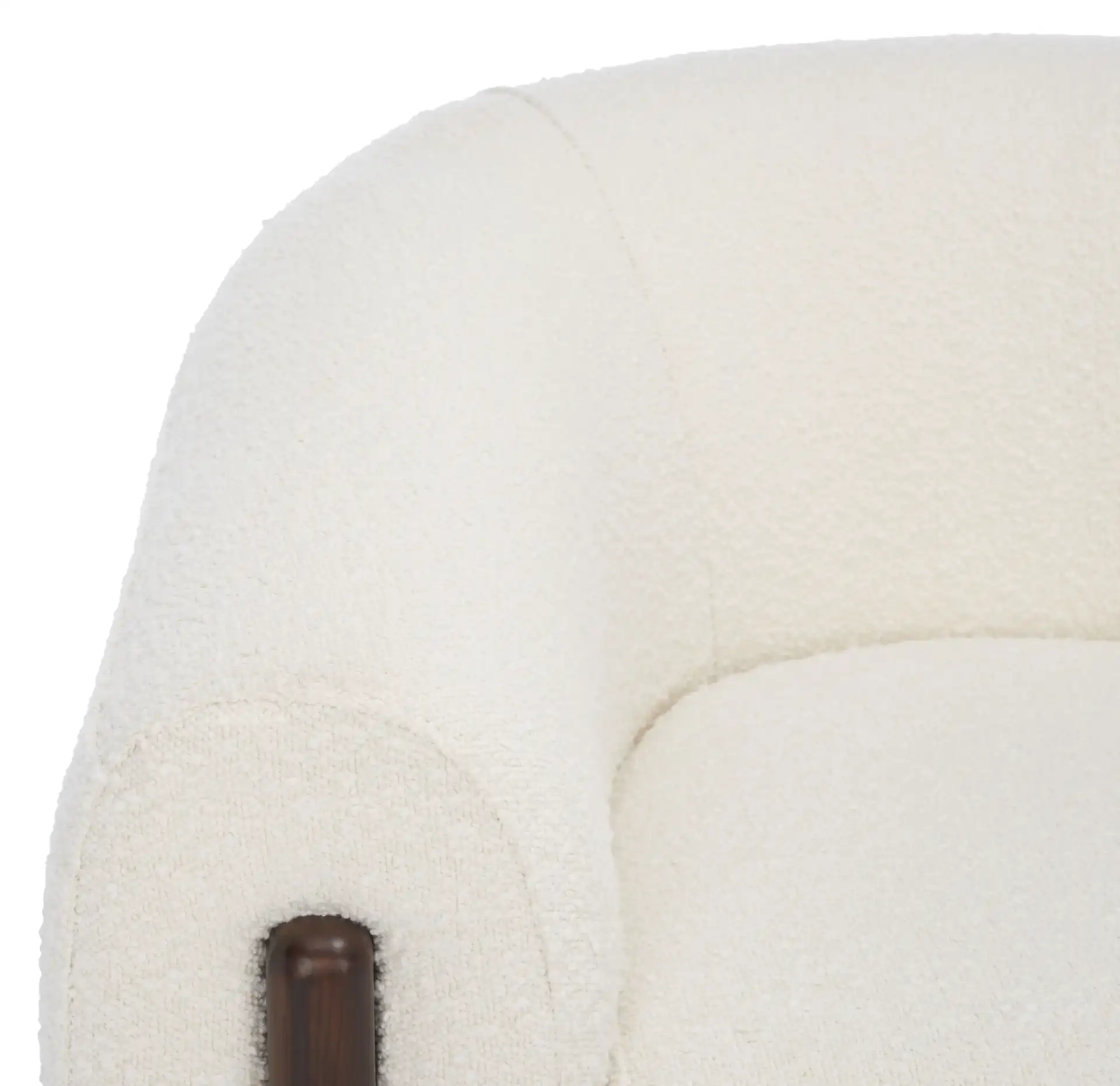 Westley Barrel Back Accent Chair in Ivory in a styled room