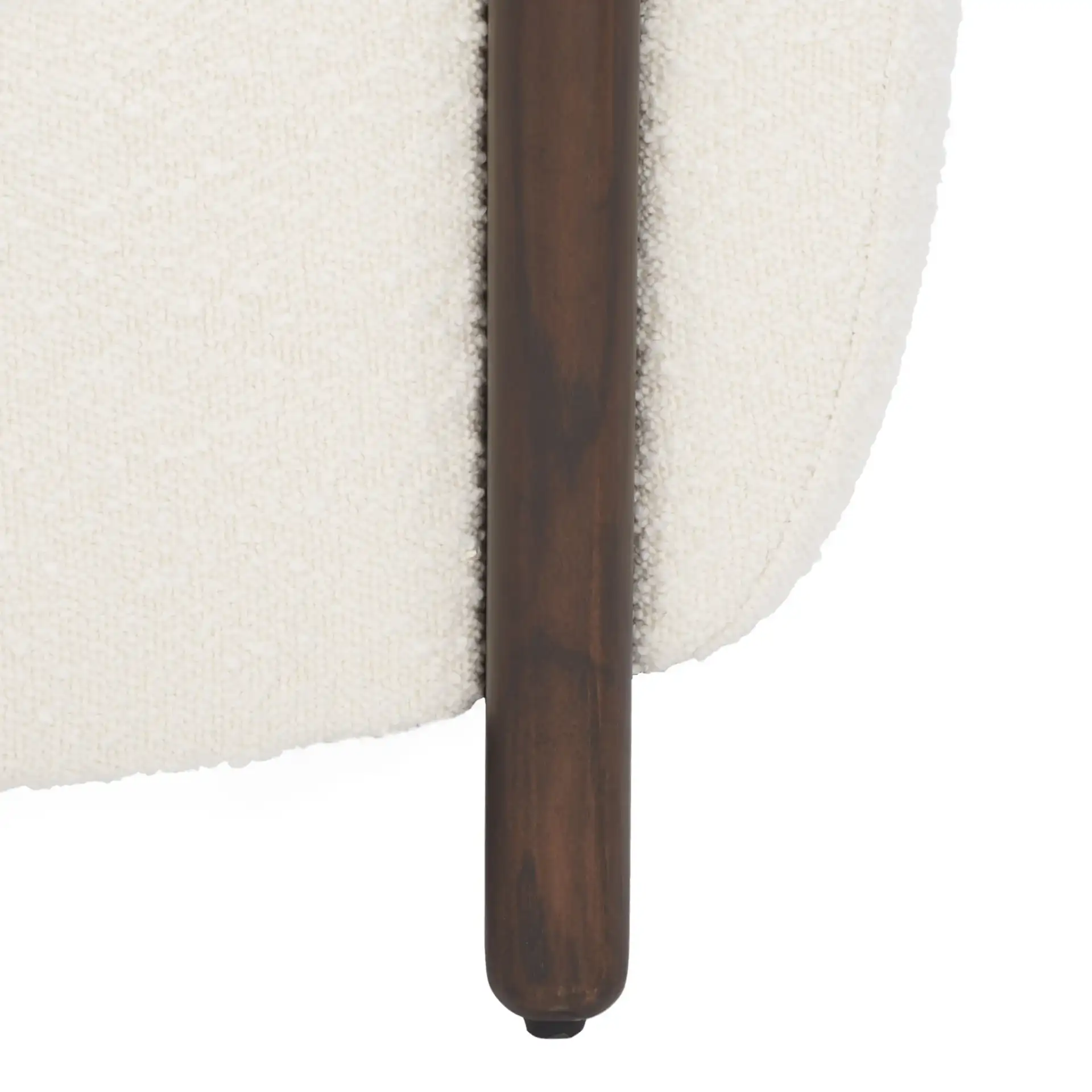 Westley Barrel Back Accent Chair in Ivory, detail view